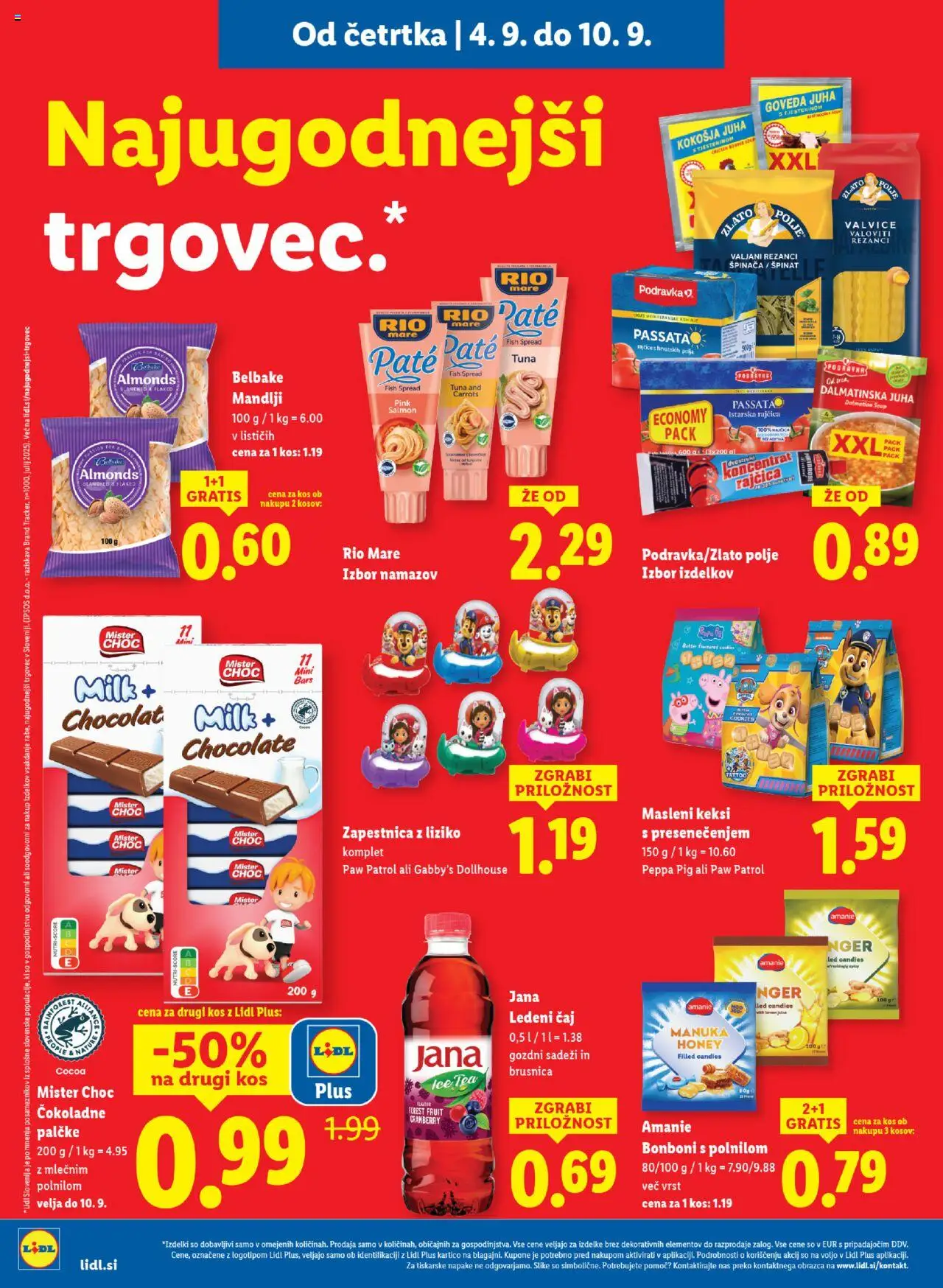 Novi Lidl katalog ponudbe – veljaven od 04.09.2025 | Stran: 8 | Izdelki: Bonboni, Juha, Kos, Ledeni čaj