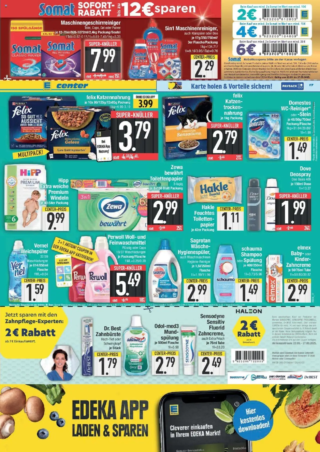 Edeka prospekt Weißenburg	 – gültig ab 21.09.2025 | Seite: 21 | Produkte: Zahnbürste, Deospray, Vernel, Toilettenpapier