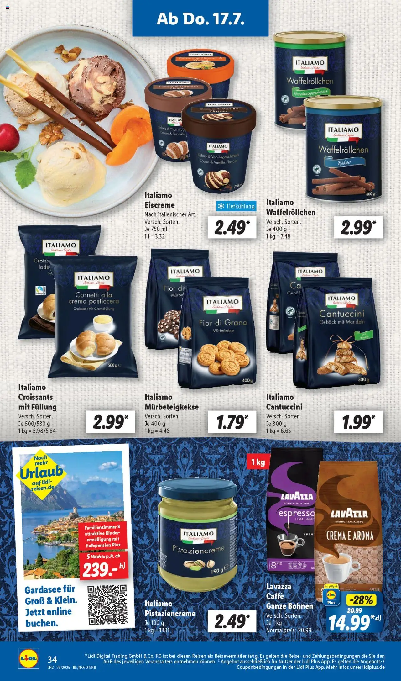 Lidl Prospekt Solingen - gültig ab dem 14.07.2025 | Seite: 48 | Produkte: Mandeln, Eiscreme, Croissant, Sahne