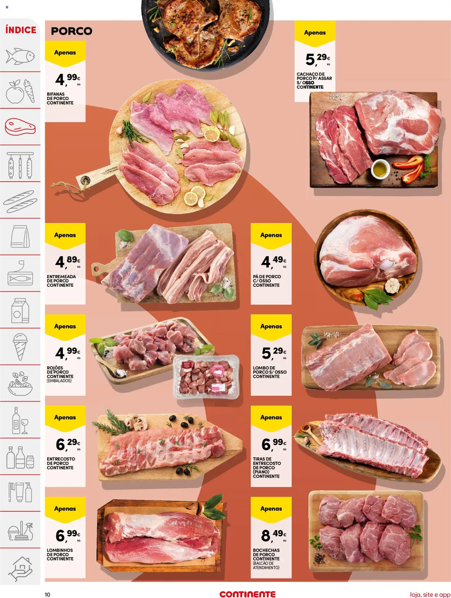 Continente folheto │ válido de 07.04.2026 | Página: 10 | Produtos: Lombo, Pá