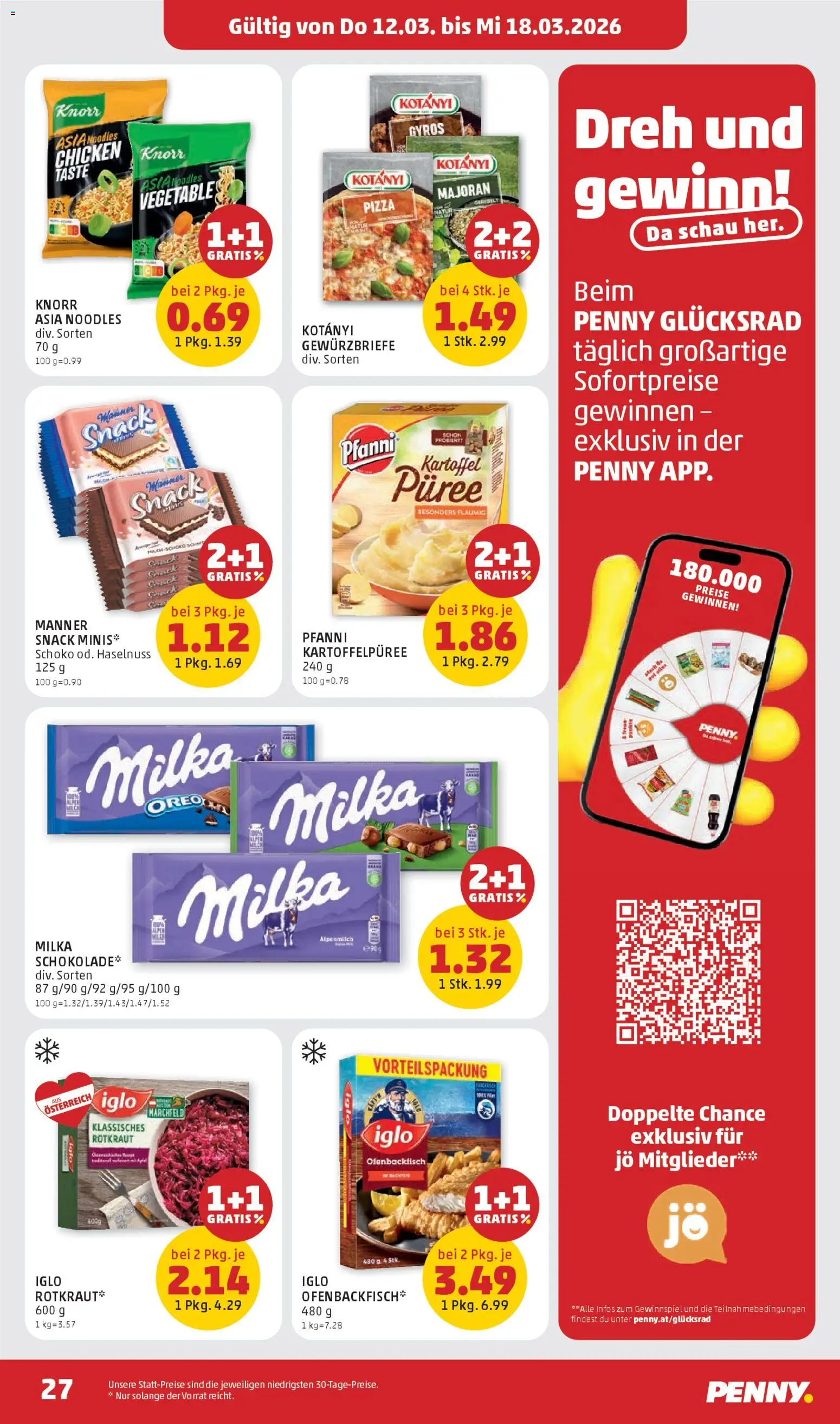 Penny Markt - Flugblatt gültig ab 12.03.2026 | Seite: 27 | Produkte: Pizza