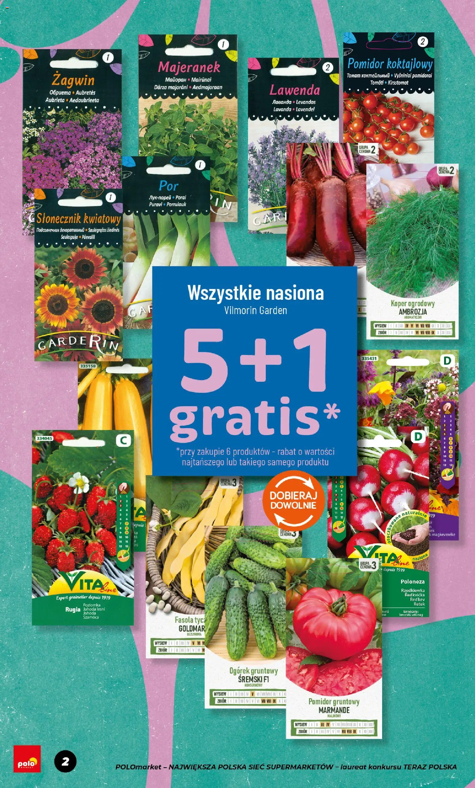 POLOmarket Gazetka - Sezon na wiosenne porządki od 27.02.2026 | Strona: 2 | Produkty: Majeranek, Nasiona, Słonecznik