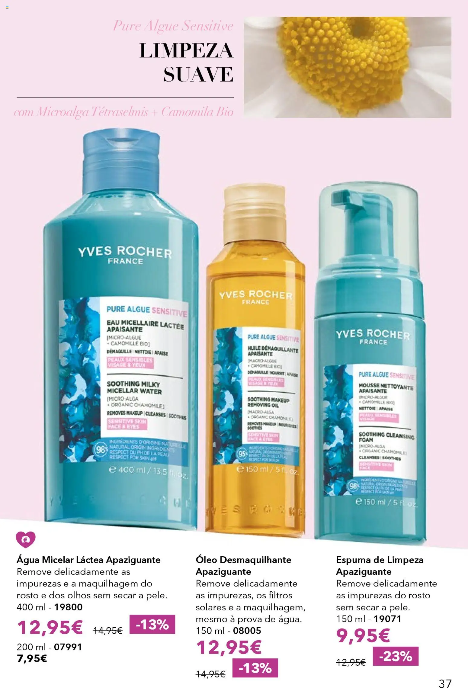 Yves Rocher catálogo 5 │ válido de 31.03.2026 | Página: 37 | Produtos: Agua, Água micelar, Maquilhagem, Óleo