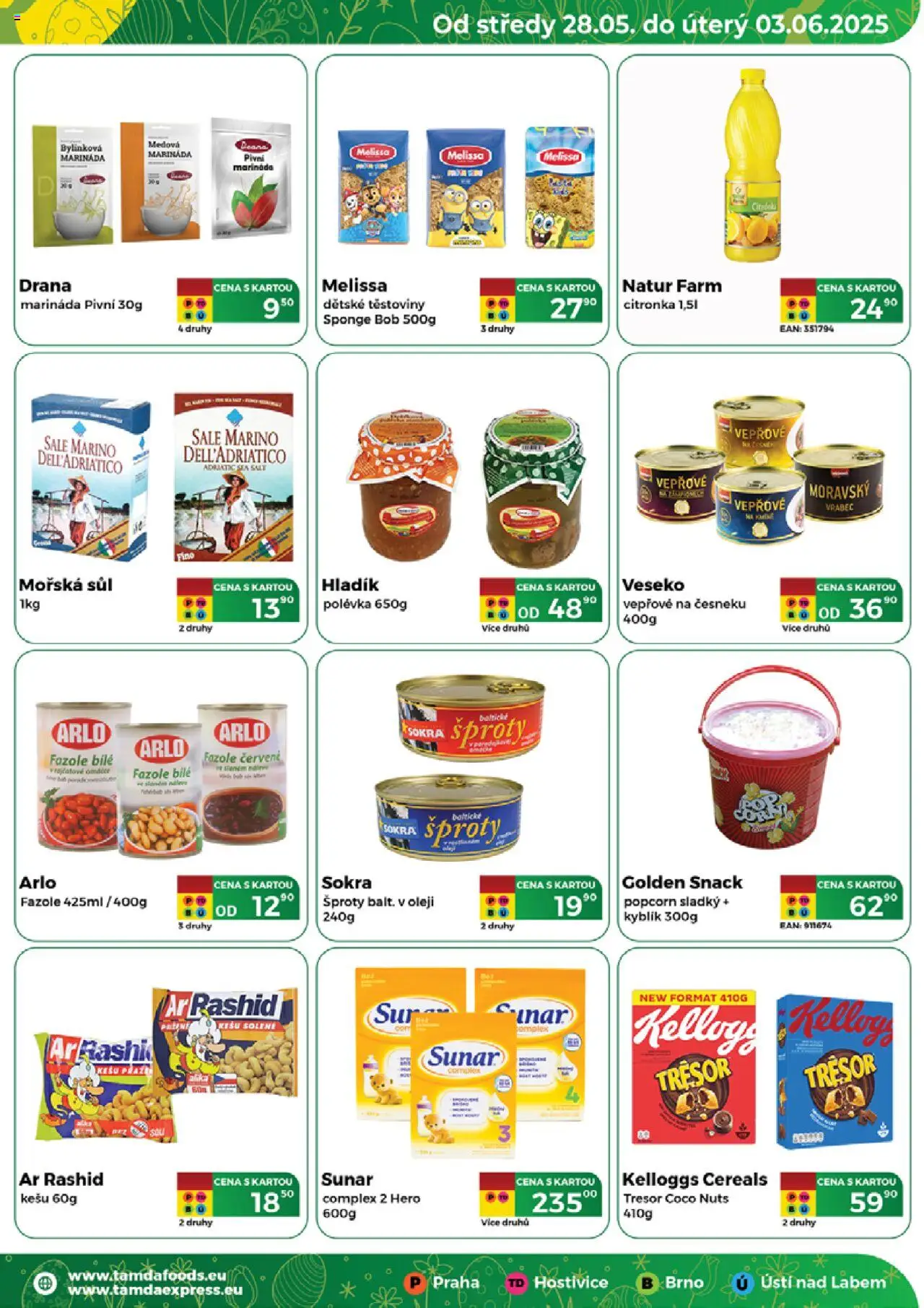 Tamda Foods leták od 28.05.2025 | Strana: 3 | Produkty: Těstoviny, Sunar Complex, Fazole, Marináda