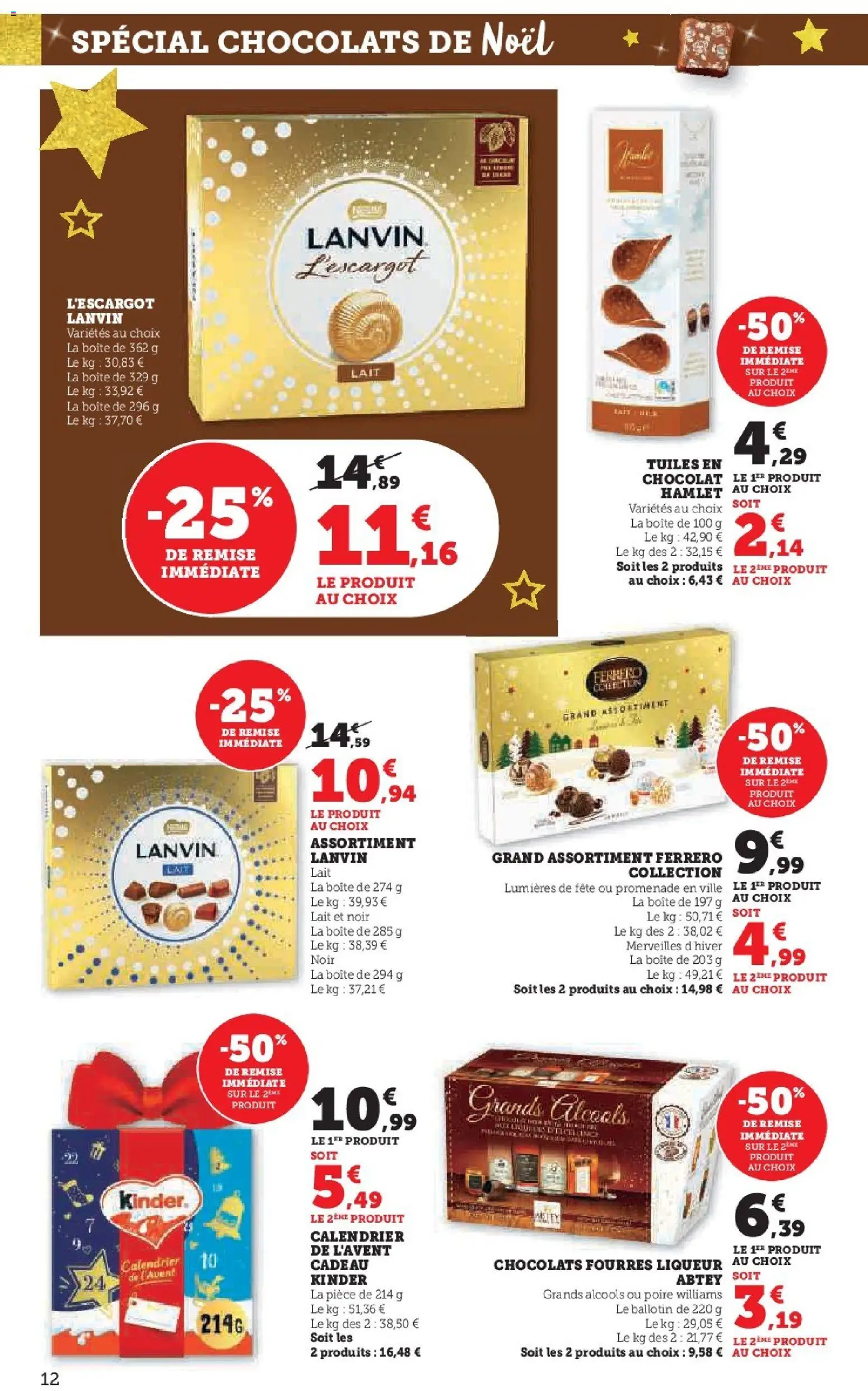 {H1} | Page: 12 | Produits: Liqueur, Calendrier de l'avent, Lait, Chocolat