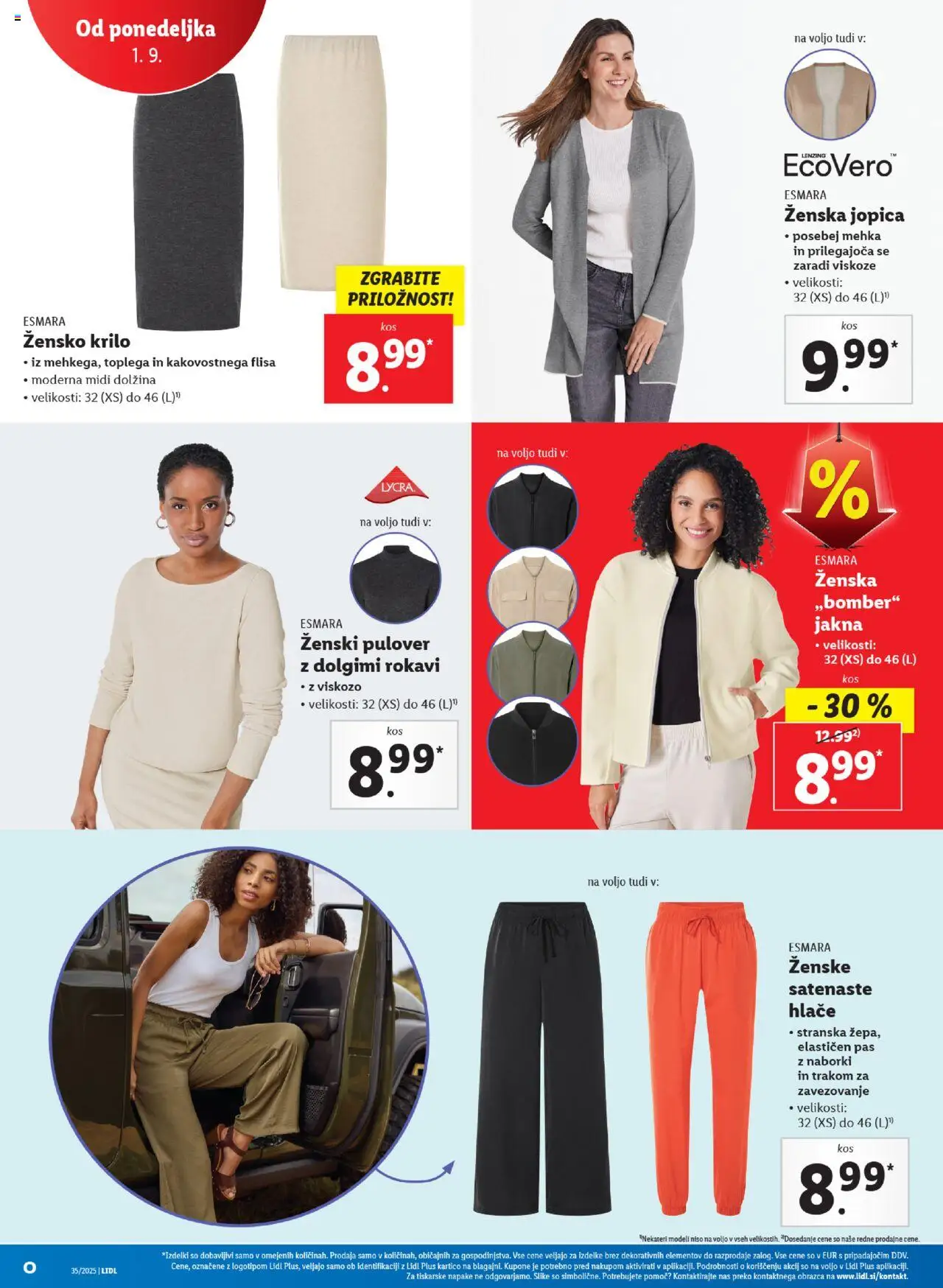 Lidl katalog │ velja od 28.08.2025 | Stran: 62 | Izdelki: Krilo, Jopica, Pulover, Hlace