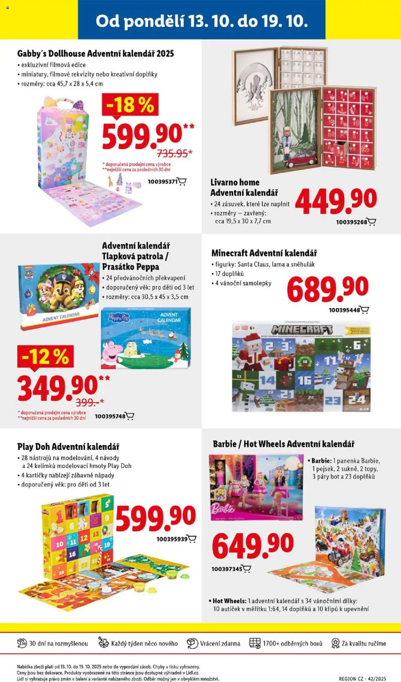 Lidl leták od 16.10.2025 | Strana: 43 | Produkty: Tlapková patrola, Gabby's Dollhouse, Kalendář, Samolepky