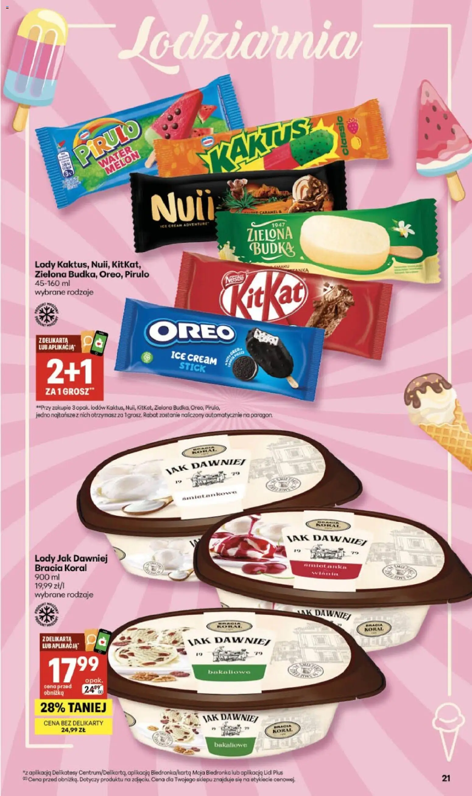 Delikatesy Centrum gazetka od 12.03.2026 | Strona: 21 | Produkty: Melon, Delikatesy, Lody