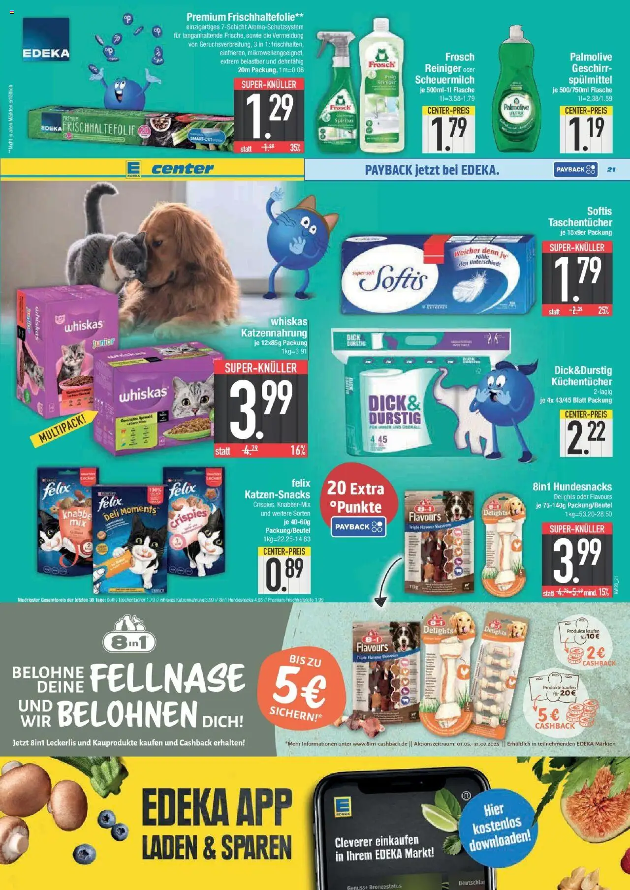 Edeka prospekt Ingolstadt	 - gültig ab dem 06.07.2025 | Seite: 21 | Produkte: Essig, Whiskas