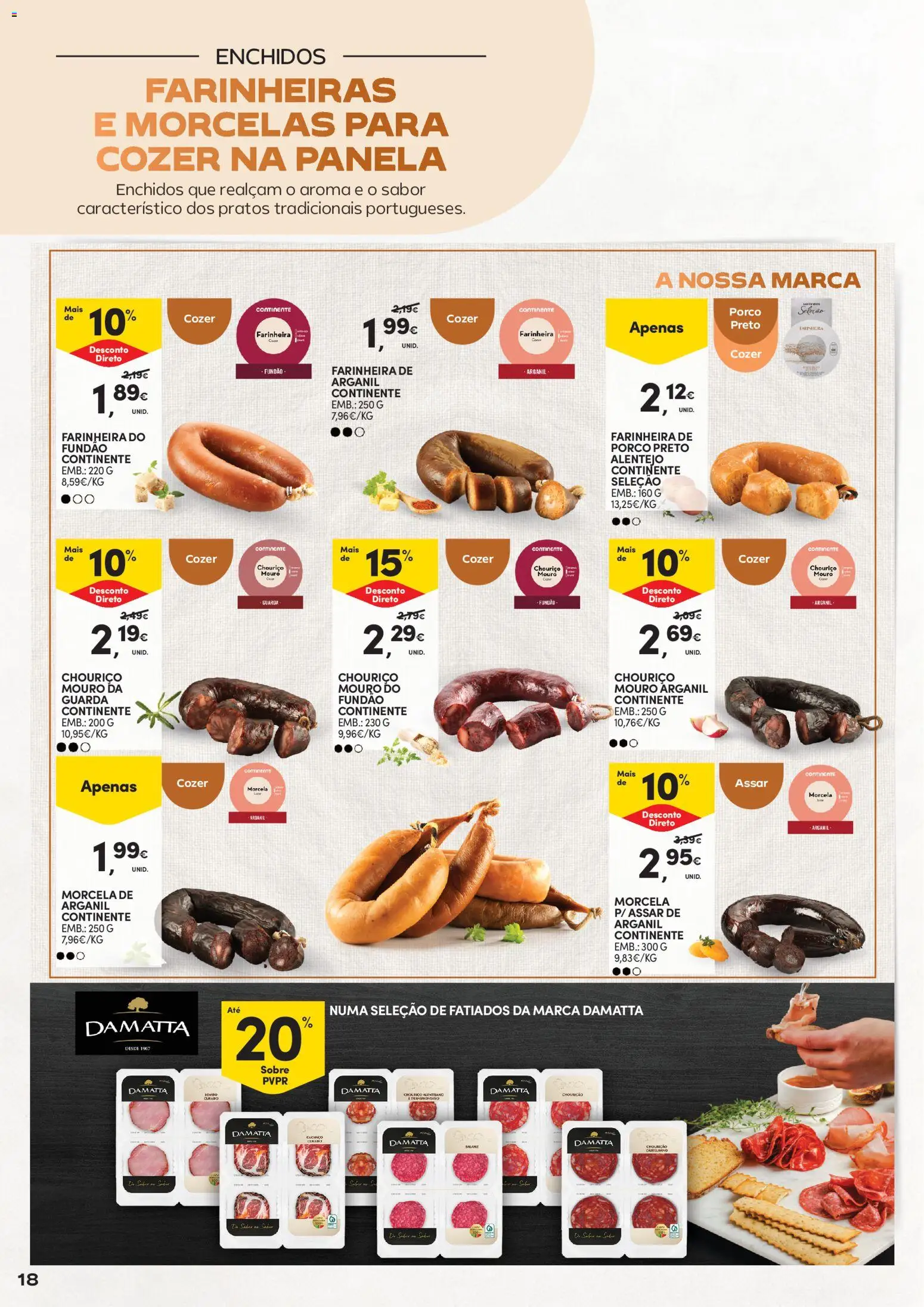 Continente - Açores Queijos, Enchidos e Vinhos │ válido de 03.02.2026 | Página: 18 | Produtos: Pratos, Salame, Chouriço, Panela