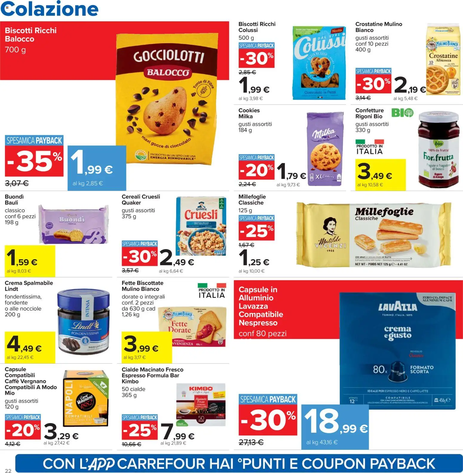 Volantino Carrefour del 07.11.2025 | Pagina: 22 | Prodotti: Fragole, Cereali, Biscotti, Frutta
