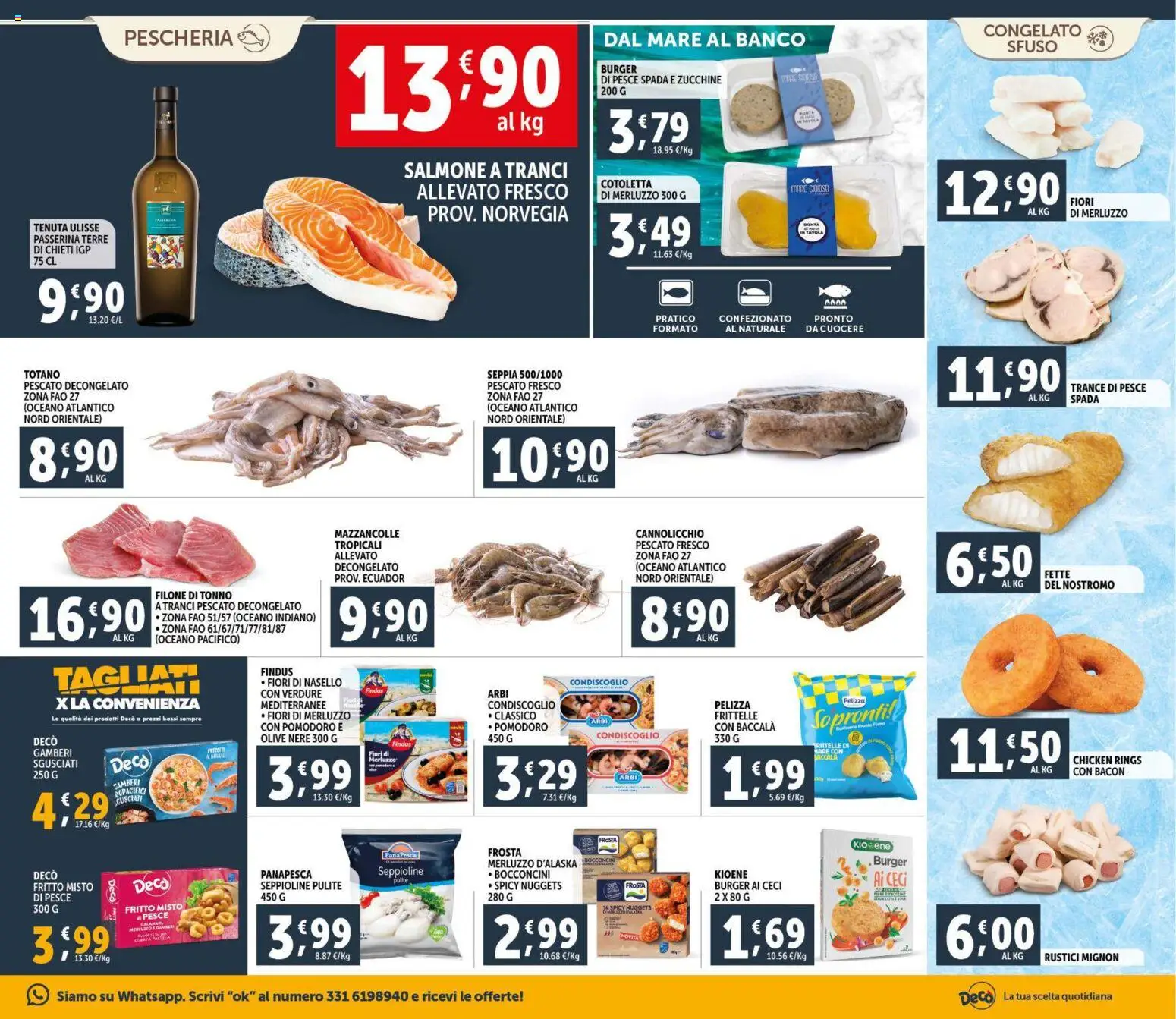 Volantino Decò del 30.01.2026 | Pagina: 9 | Prodotti: Salmone, Merluzzo, Rustici, Nasello