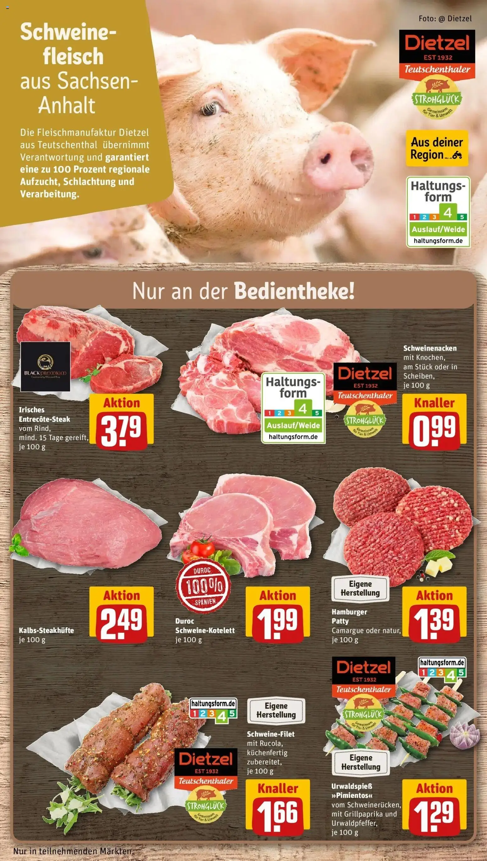Rewe prospekt Leipzig	 – gültig ab 09.02.2026 | Seite: 14 | Produkte: Schweinenacken, Schweinefilet, Steak, Fleisch