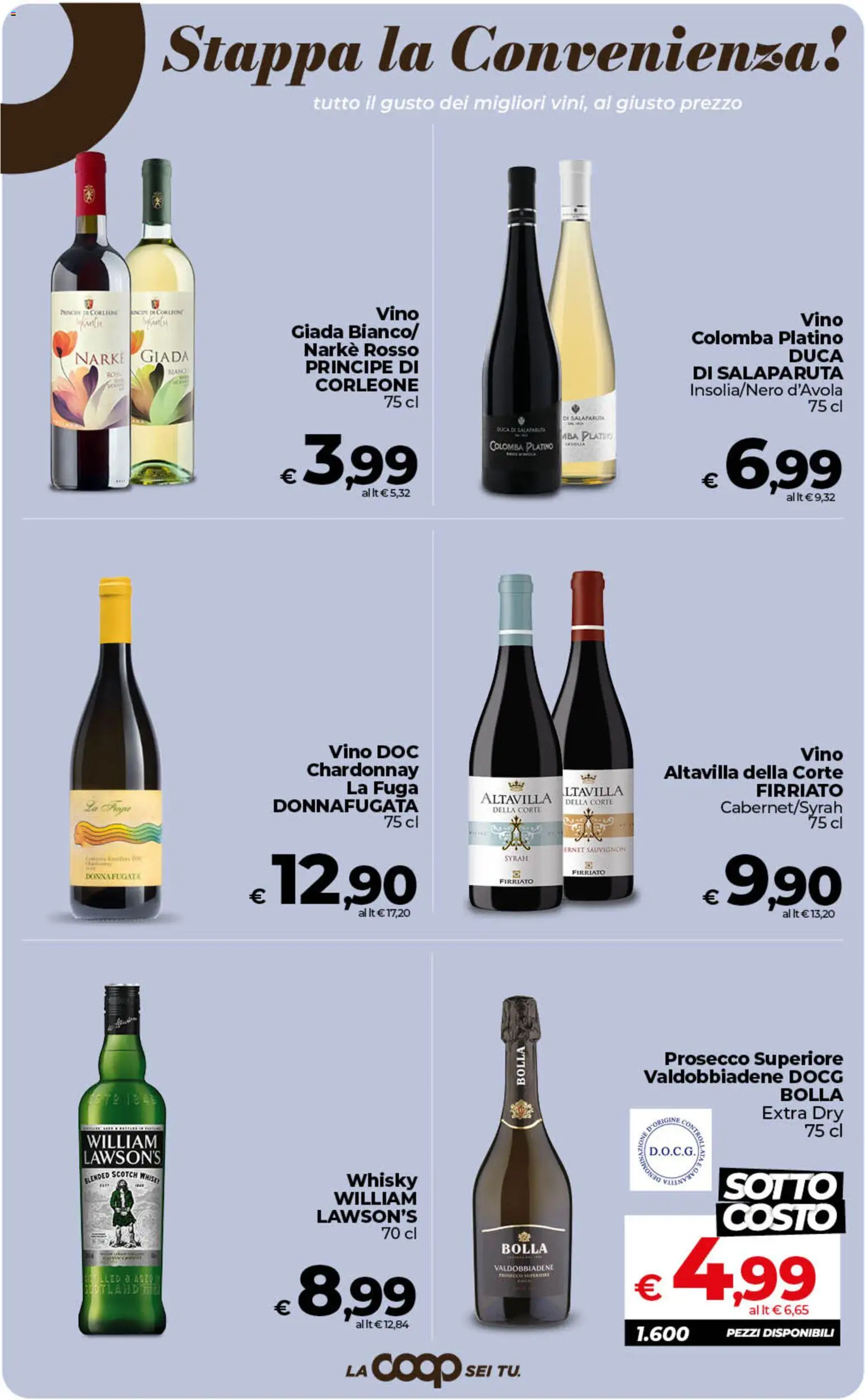 Volantino Ipercoop del 17.03.2026 | Pagina: 38 | Prodotti: Prosecco, Whisky, Vino