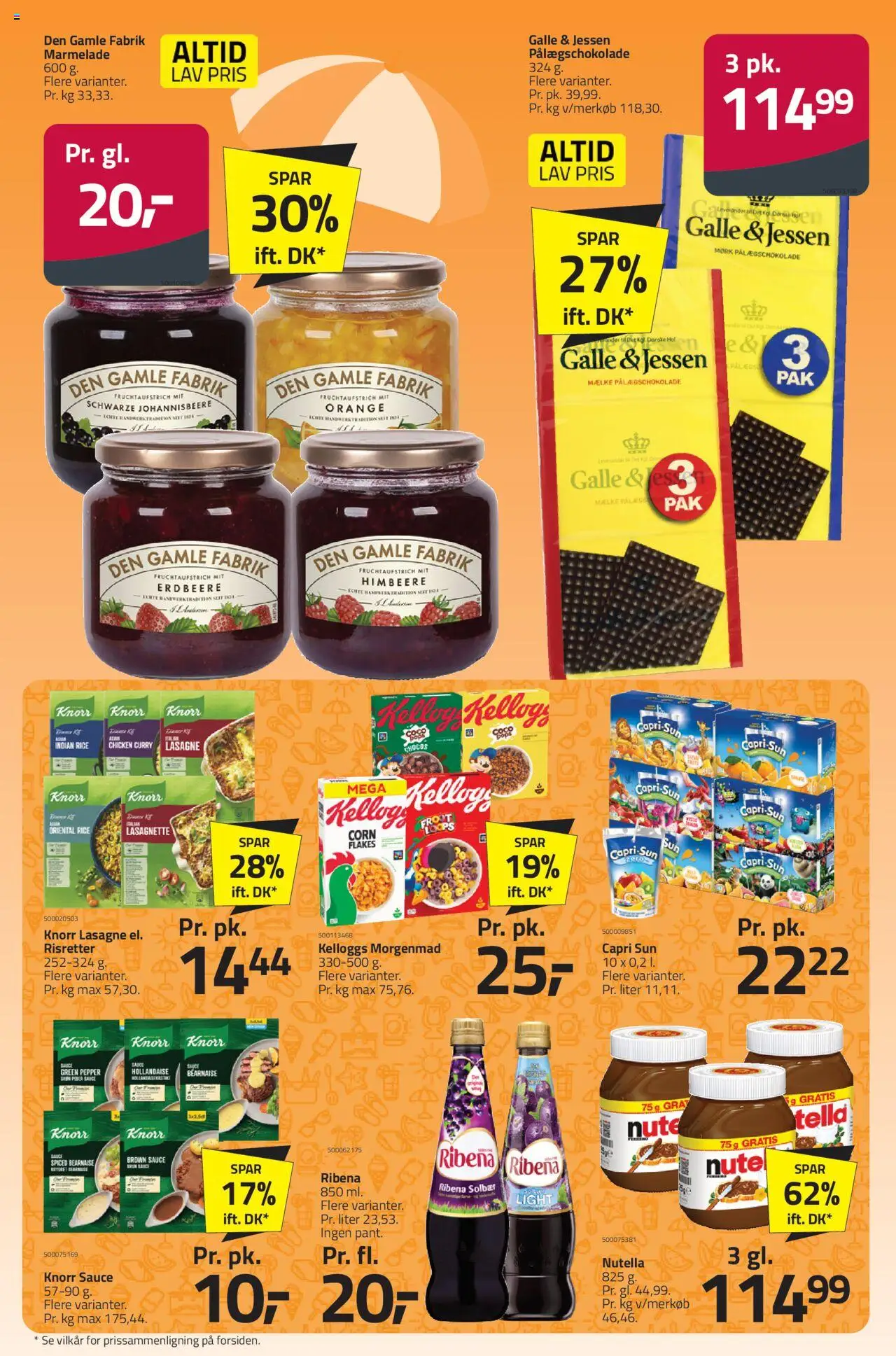 Fleggaard Tilbudsavis gyldig fra 20.08.2025 | Side: 7 | Produkter: Pålæg, Marmelade, Carpete, Nutella