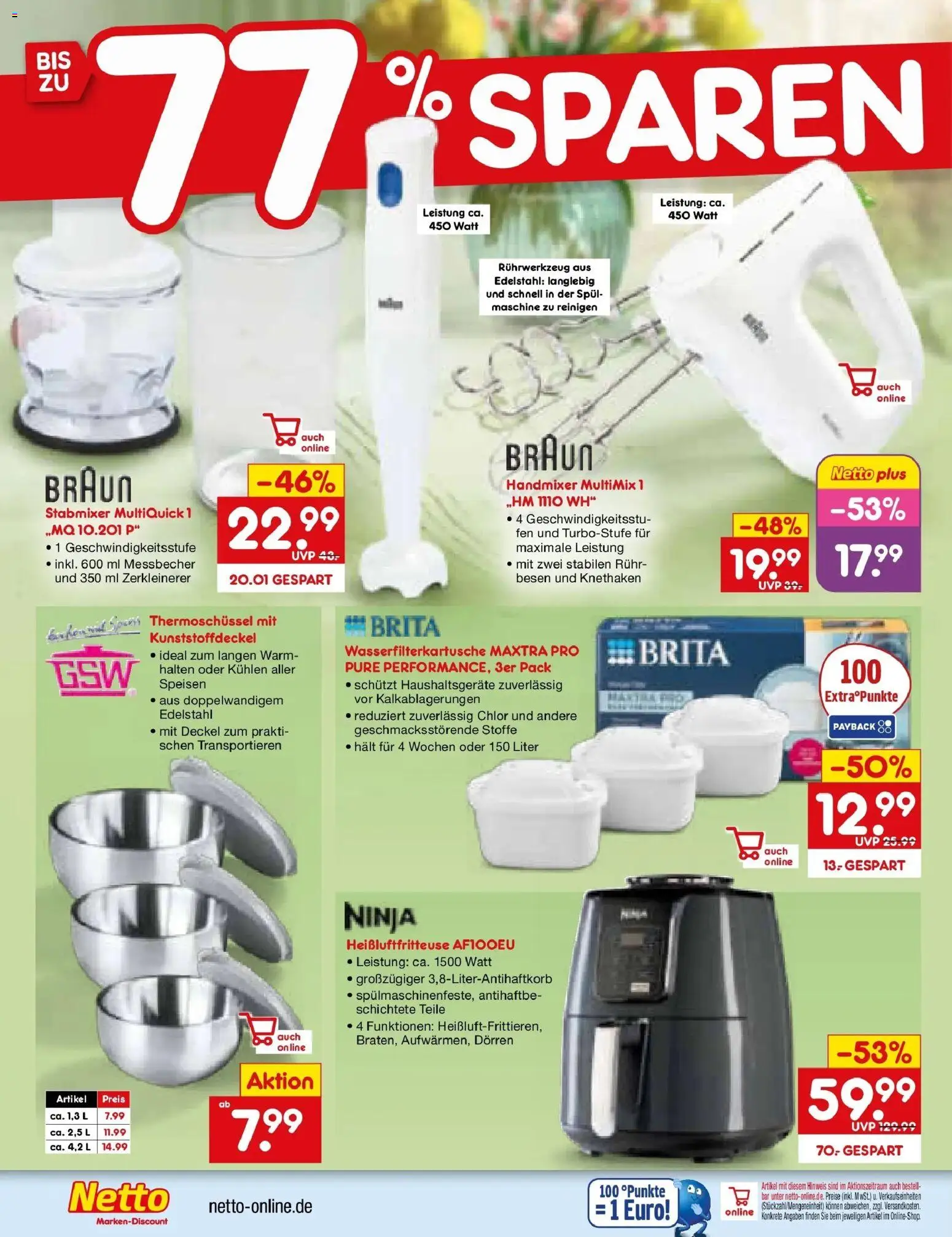 Netto Marken-Discount Prospekt Lahr-Langenwinkel	 – gültig ab 30.03.2026 | Seite: 34 | Produkte: Handmixer, Stabmixer, Heißluftfritteuse