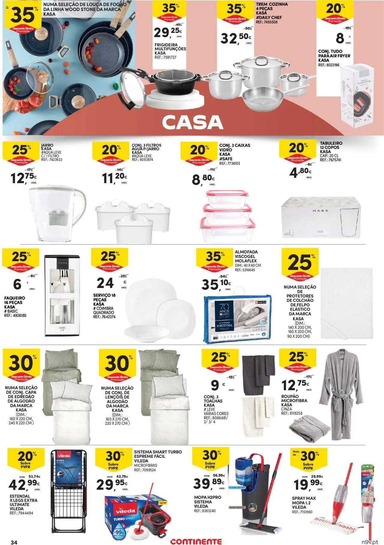 Continente - Açores │ válido de 16.10.2025 | Página: 34 | Produtos: Copos, Lençóis, Algodão, Colchão