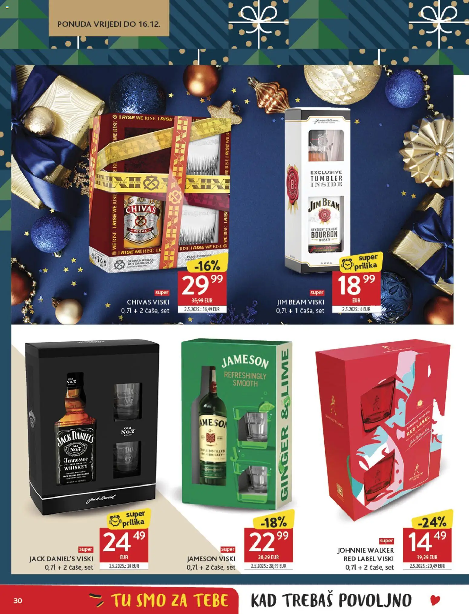 Konzum HR akciós ujság - amely érvényes a következő dátumtól: 26.11.2025 | Oldal: 30 | Termékek: Lime, Whiskey, Jameson, Bourbon
