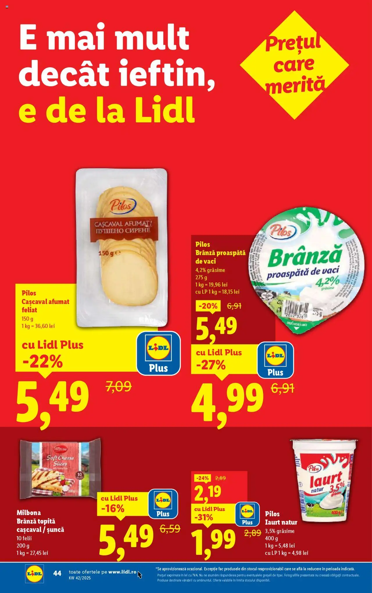 Noul catalog Lidl – valabil de la 13.10.2025 | Pagină: 44 | Produse: Toplar, Cașcaval, Brânză, Șuncă