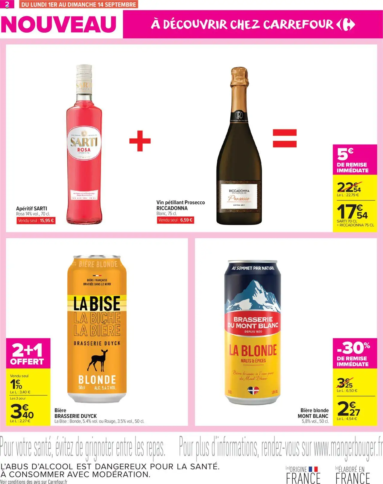 | Page: 4 | Produits: Bière blonde, Prosecco, Vin, Bière