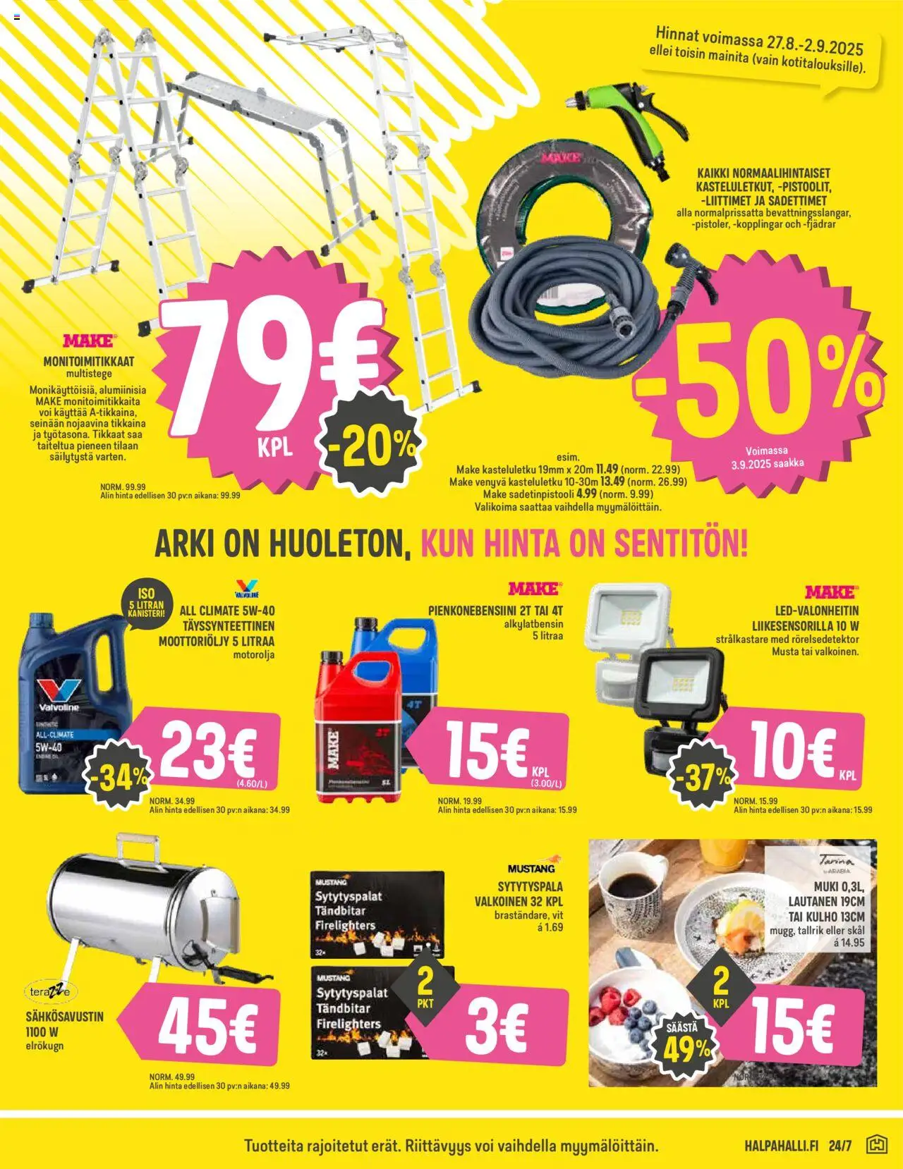  | Sivu: 9 | Tuotteet: Moottoriöljy, Muki, Voi, Lautanen