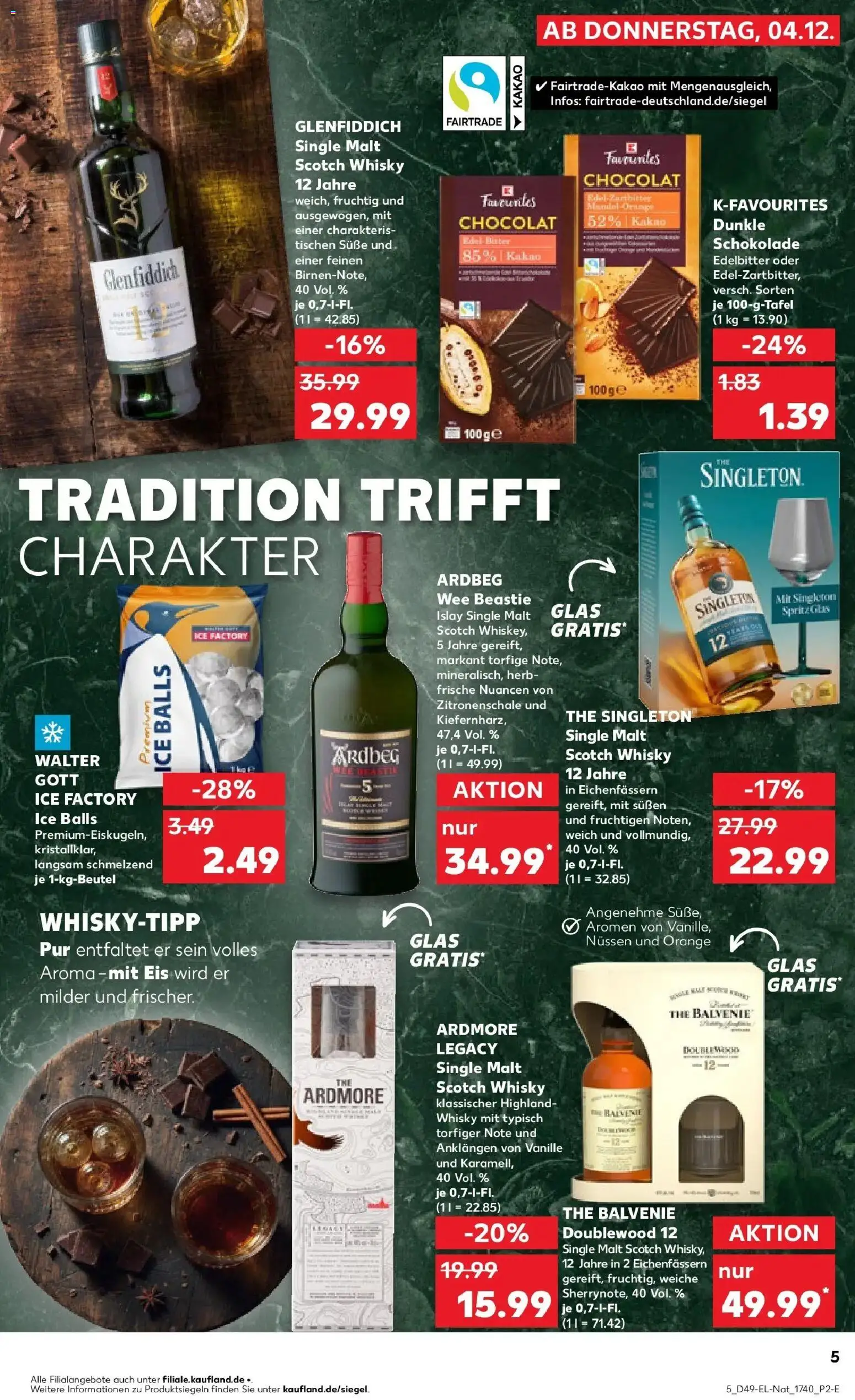 Kaufland prospekt Bernburg (Saale)	 – gültig ab 04.12.2025 | Seite: 71 | Produkte: Whisky, Schokolade, Whiskey, Eis