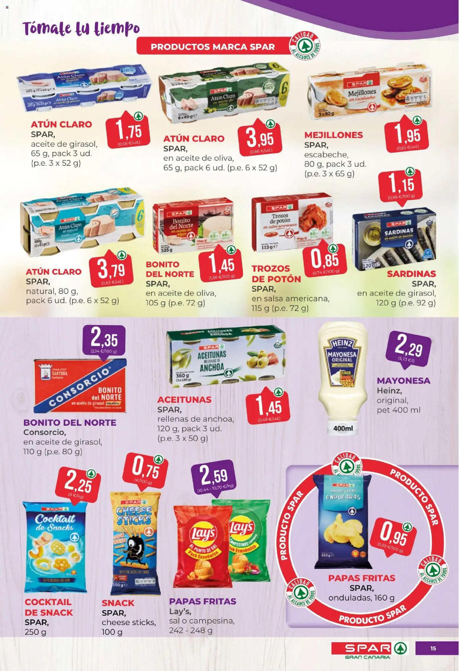 Spar - folleto │ válido desde el 23.01.2026 | Página: 15 | Productos: Queso, Aceite de girasol, Οθόνη προβολής, Atún claro