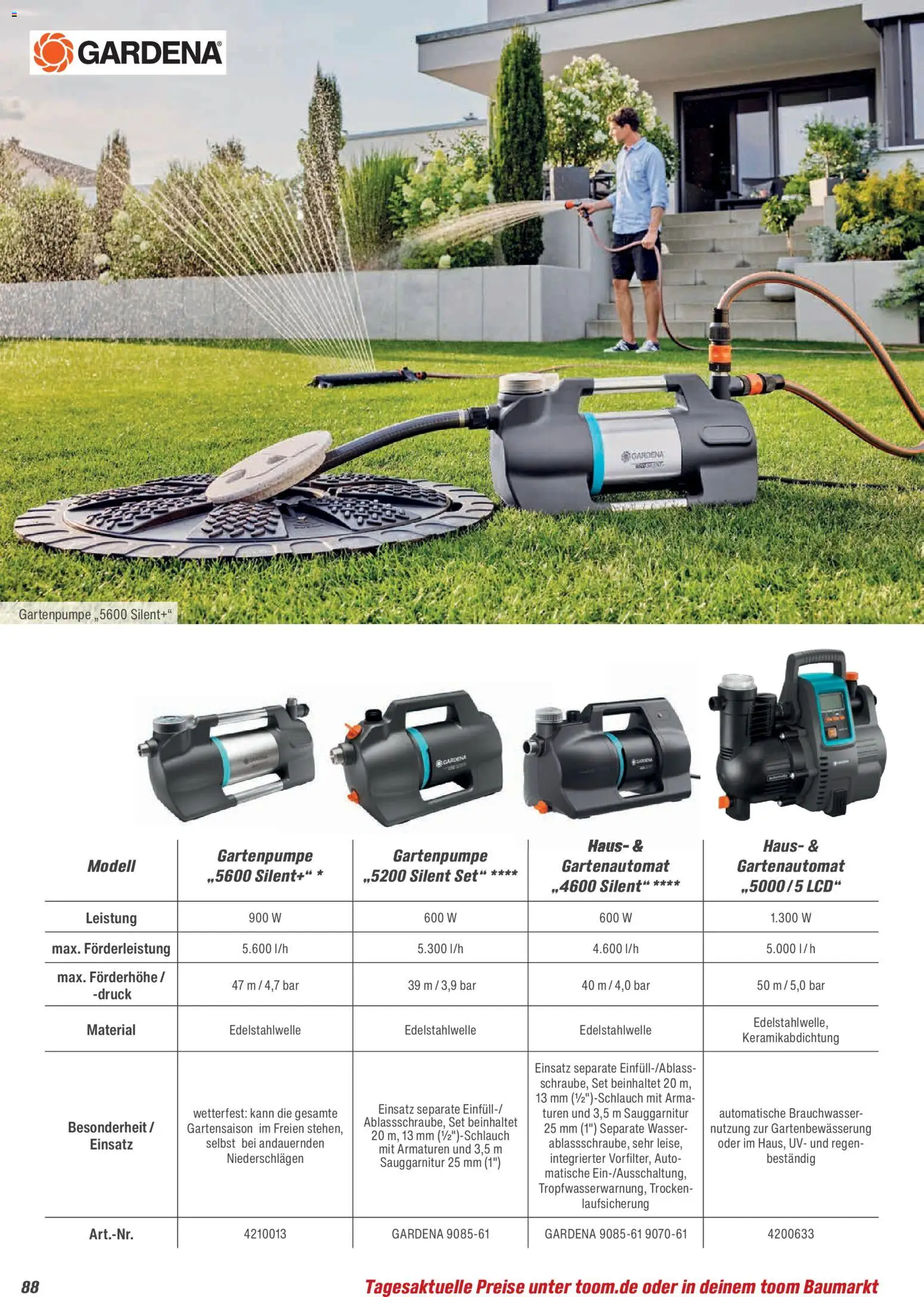 Toom Baumarkt Gartenpflege & Teich 2026 – gültig ab 20.02.2026 | Seite: 88 | Produkte: Wasser