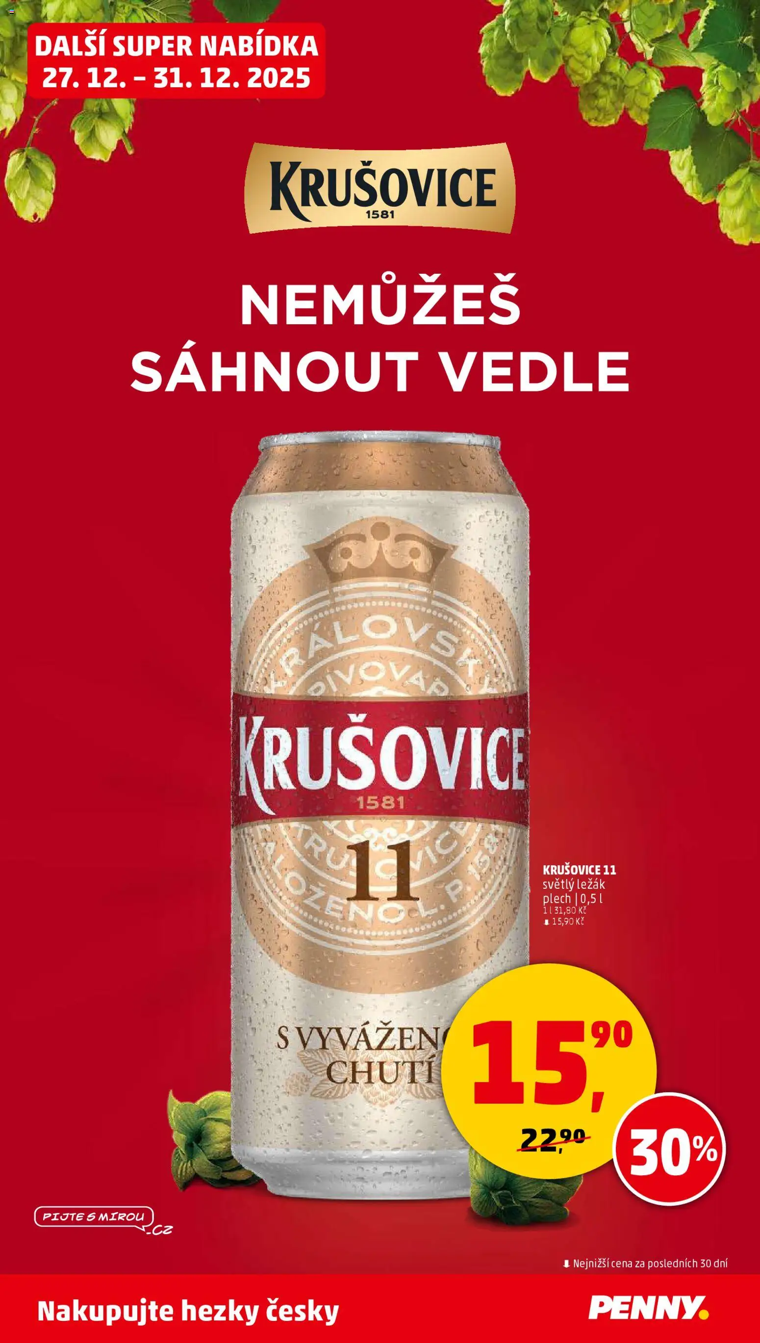 Penny Market leták - Čtvrtečník od 27.12.2025 | Strana: 27 | Produkty: Plech, Krušovice