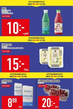 Matdax - erbjudanden - Förhandsvisning av reklamblad från butik Matdax aktuell från 05.01.2026 | Sida: 3 | Produkter: Vindruvor, Strösocker, Galler, Pasta