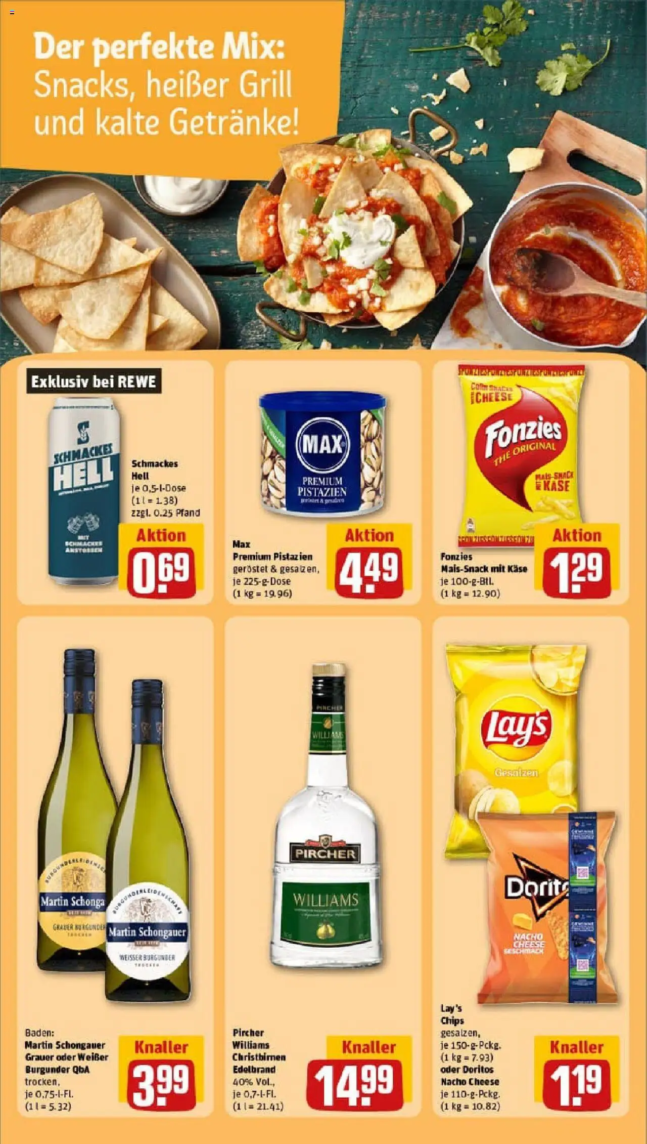 Rewe prospekt Simmern	 - gültig ab dem 27.07.2025 | Seite: 21 | Produkte: Grill, Käse, Pistazien, Chips