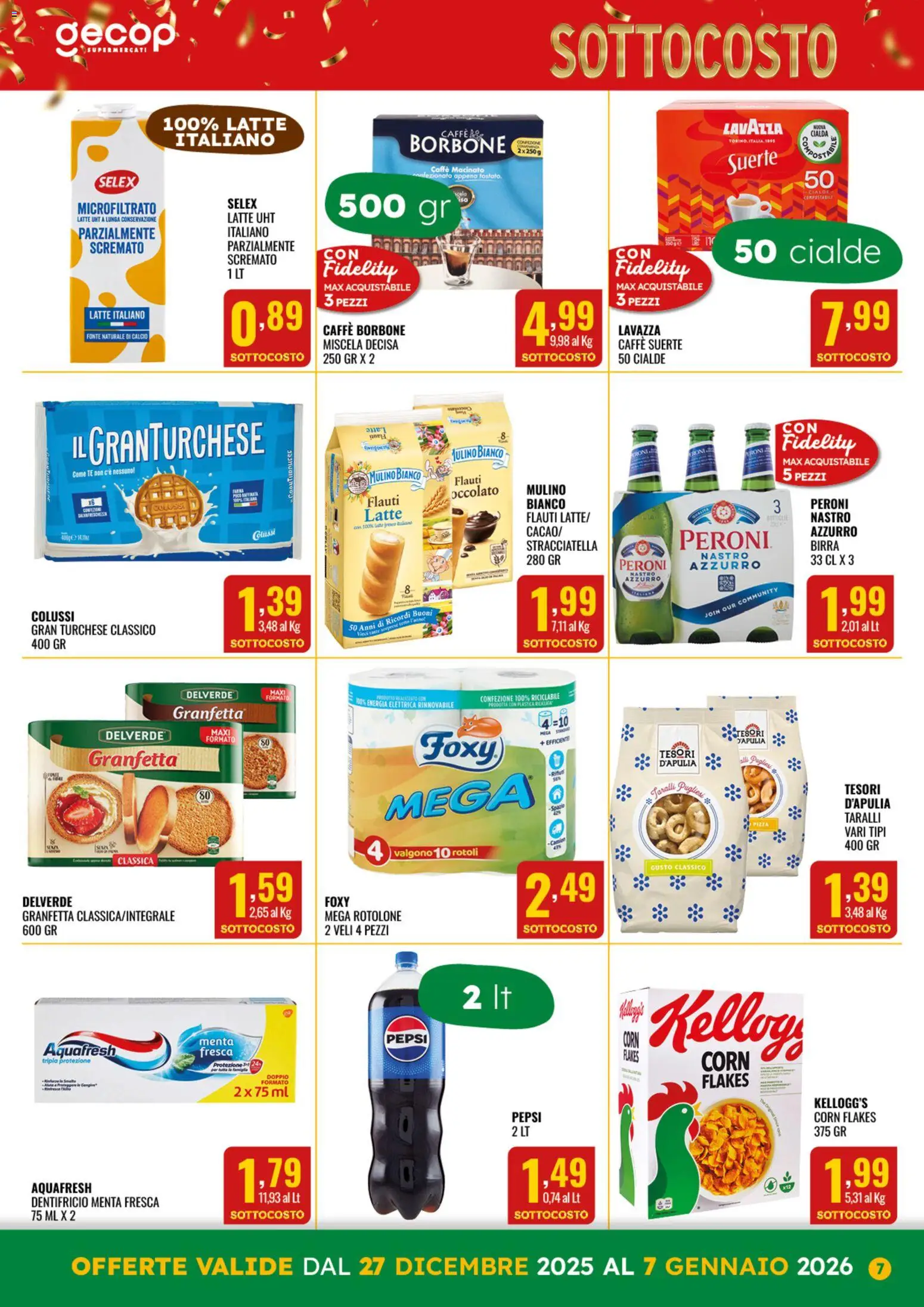 Volantino GECOP del 27.12.2025 | Pagina: 7 | Prodotti: Birra, Tè, Latte, Stracciatella