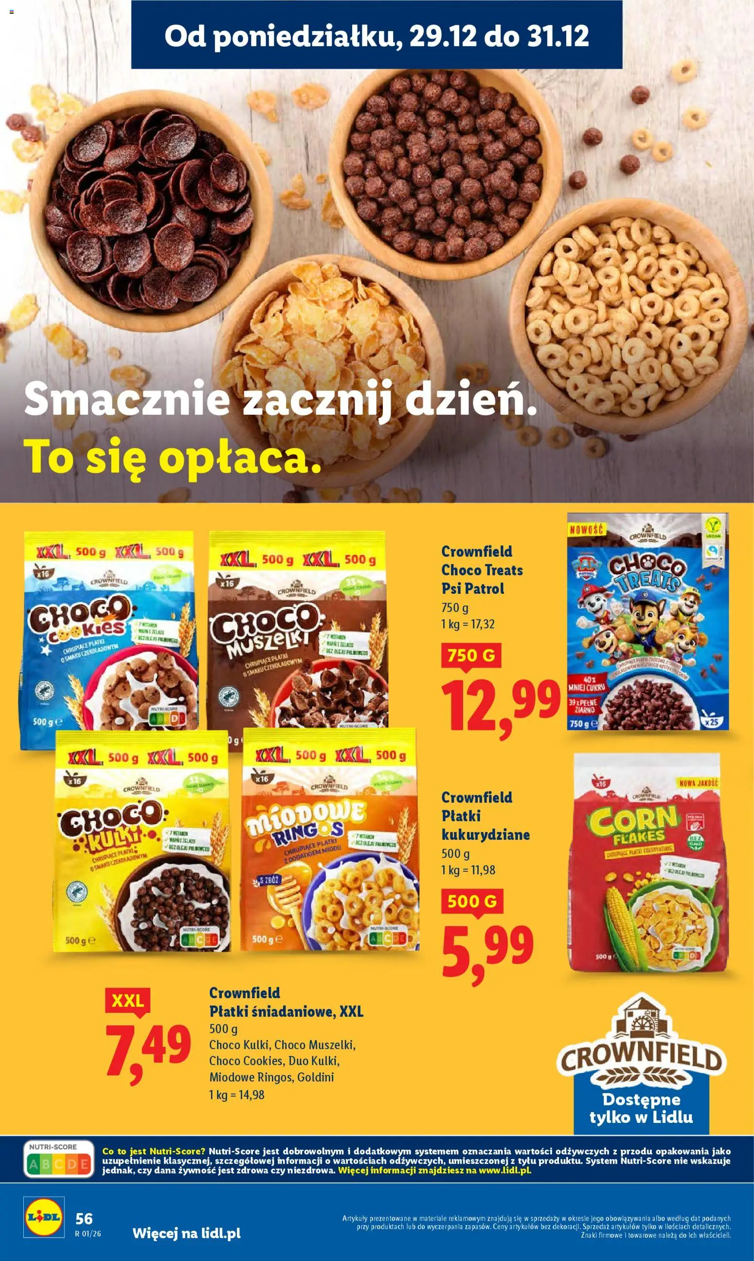 Lidl Gazetka od 29.12.2025 | Strona: 56 | Produkty: Płatki kukurydziane, Płatki