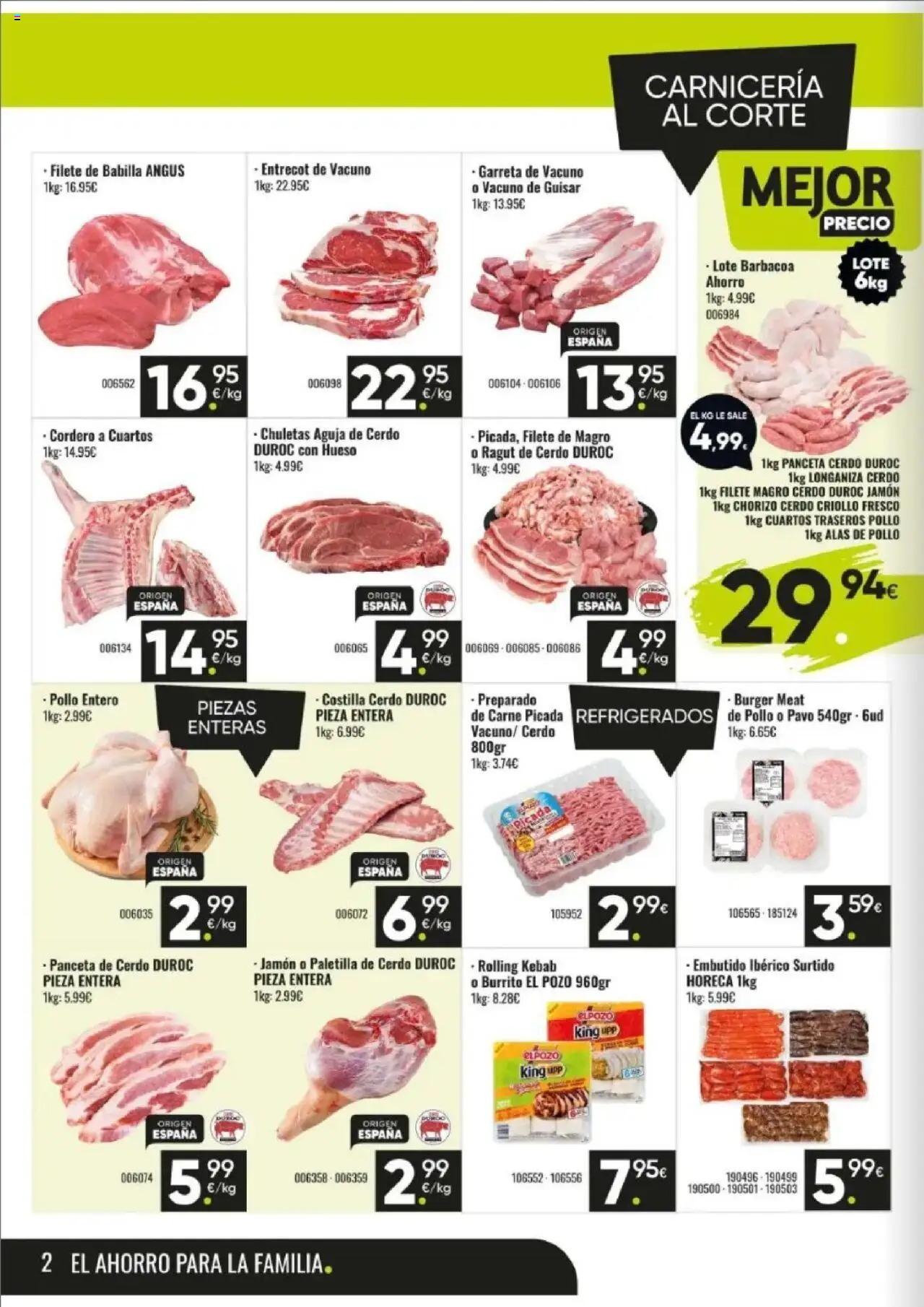Family Cash folleto │ válido desde el 06.10.2025 | Página: 2 | Productos: Jamón, Cerdo, Barbacoa, Filete