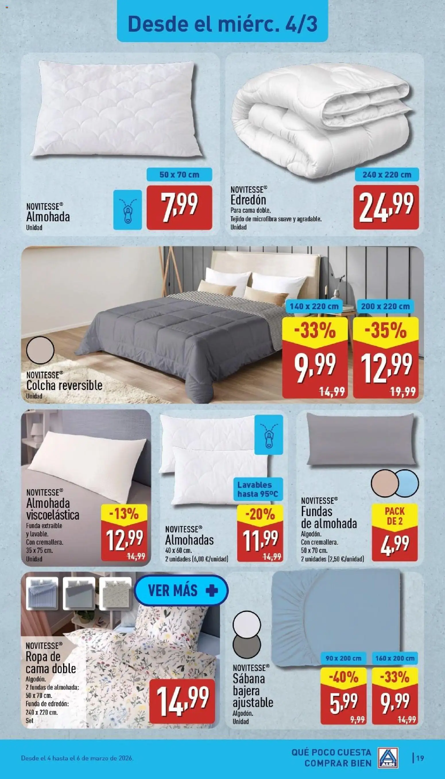 Aldi folleto Península │ válido desde el 02.03.2026 | Página: 19 | Productos: Edredón, Ropa, Funda, Κασέρι