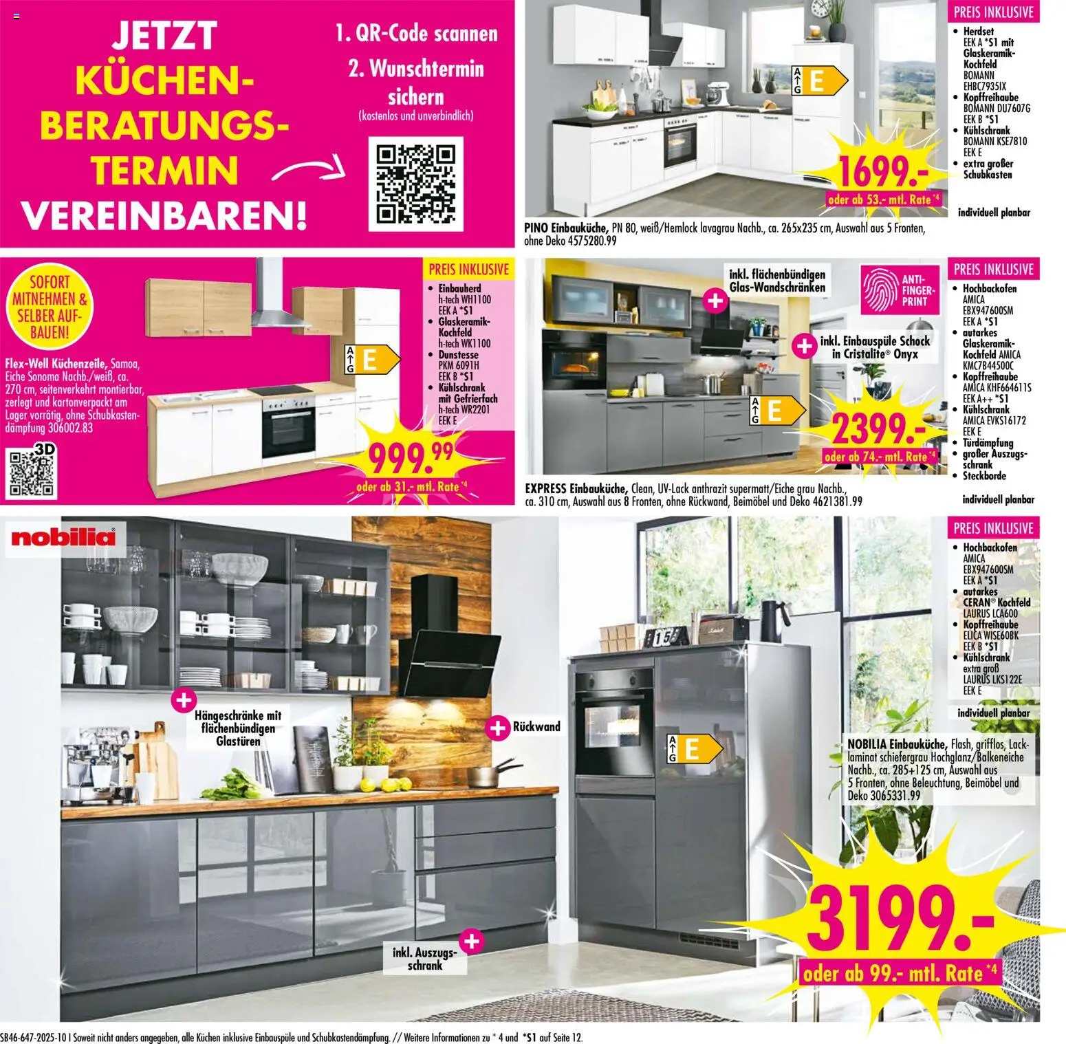 SB Möbel Boss Prospekt Neubrandenburg – gültig ab 08.11.2025 | Seite: 10 | Produkte: Schrank, Kühlschrank, Kochfeld, Kuchen