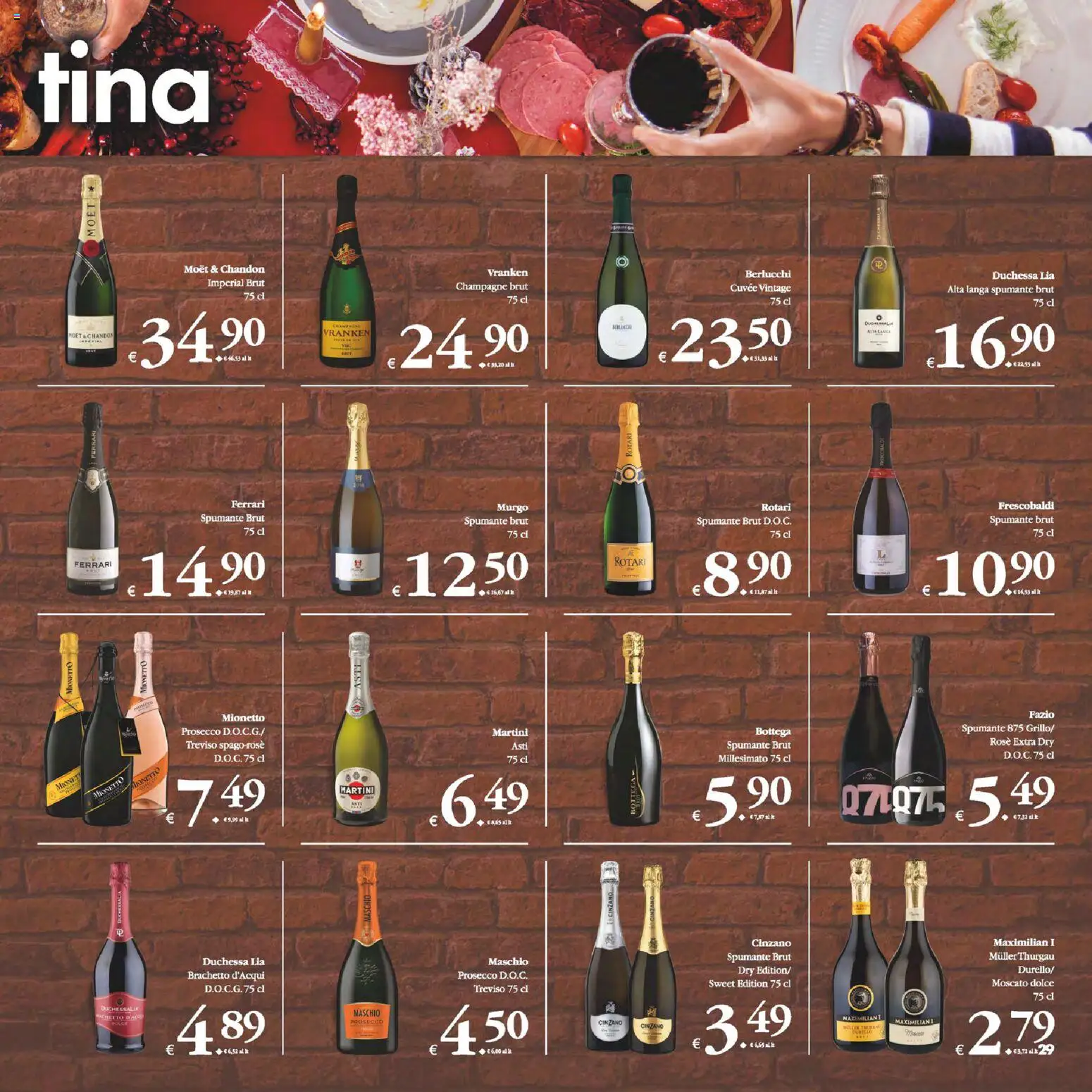 Volantino Decò del 16.12.2025 | Pagina: 29 | Prodotti: Prosecco, Spumante, Champagne