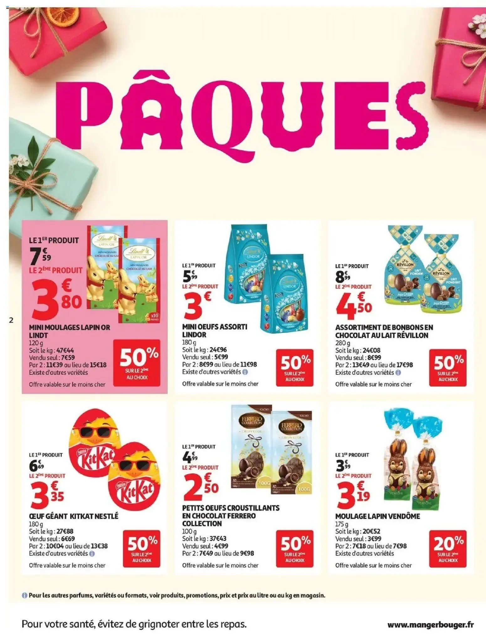 {H1} | Page: 2 | Produits: Lapin, Lait, Chocolat, Lindt