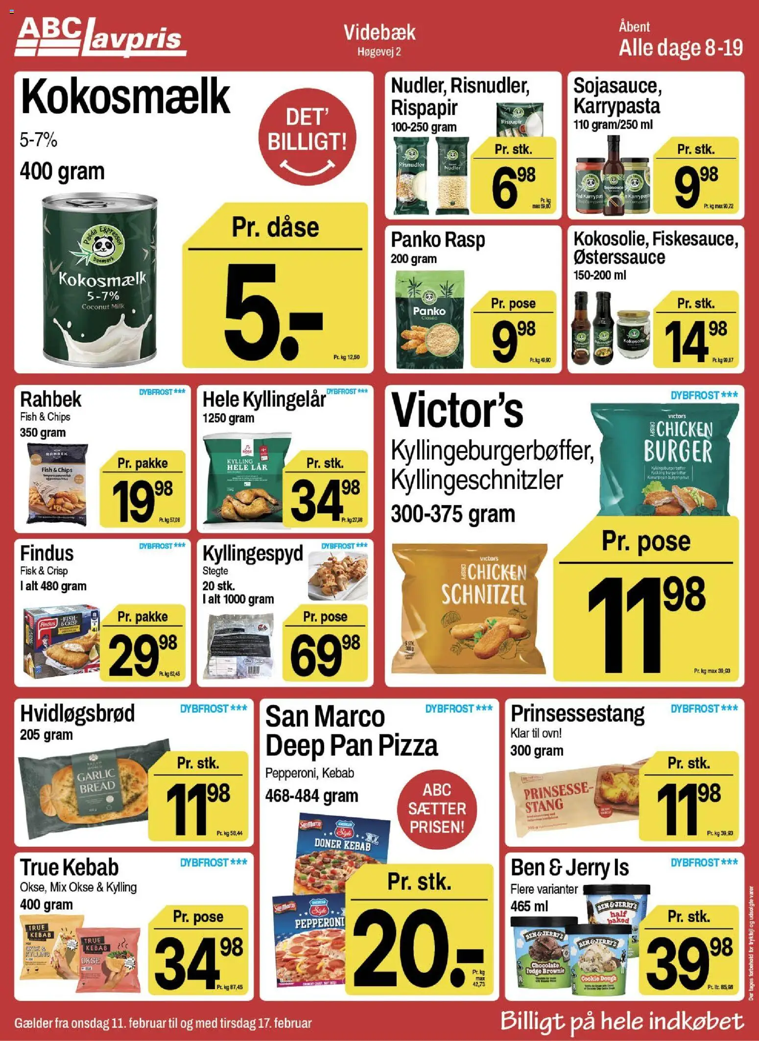 Abc Lavpris tilbudsavis – gyldig fra 11.02.2026 | Side: 7 | Produkter: Kebab, Kokosolie, Is, Hat