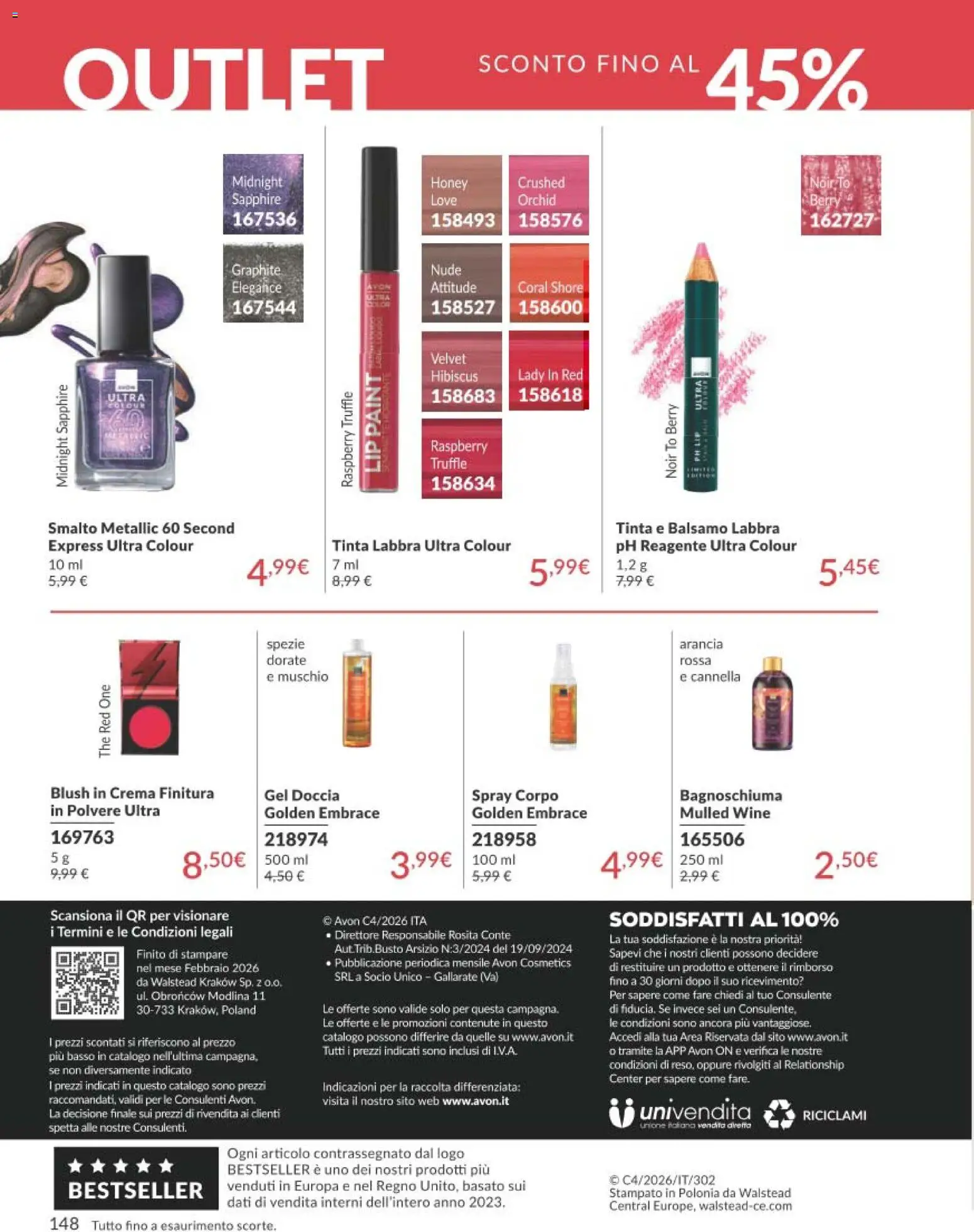 Volantino Avon del 01.04.2026 | Pagina: 148 | Prodotti: Balsamo, Crema, Arancia, Blush
