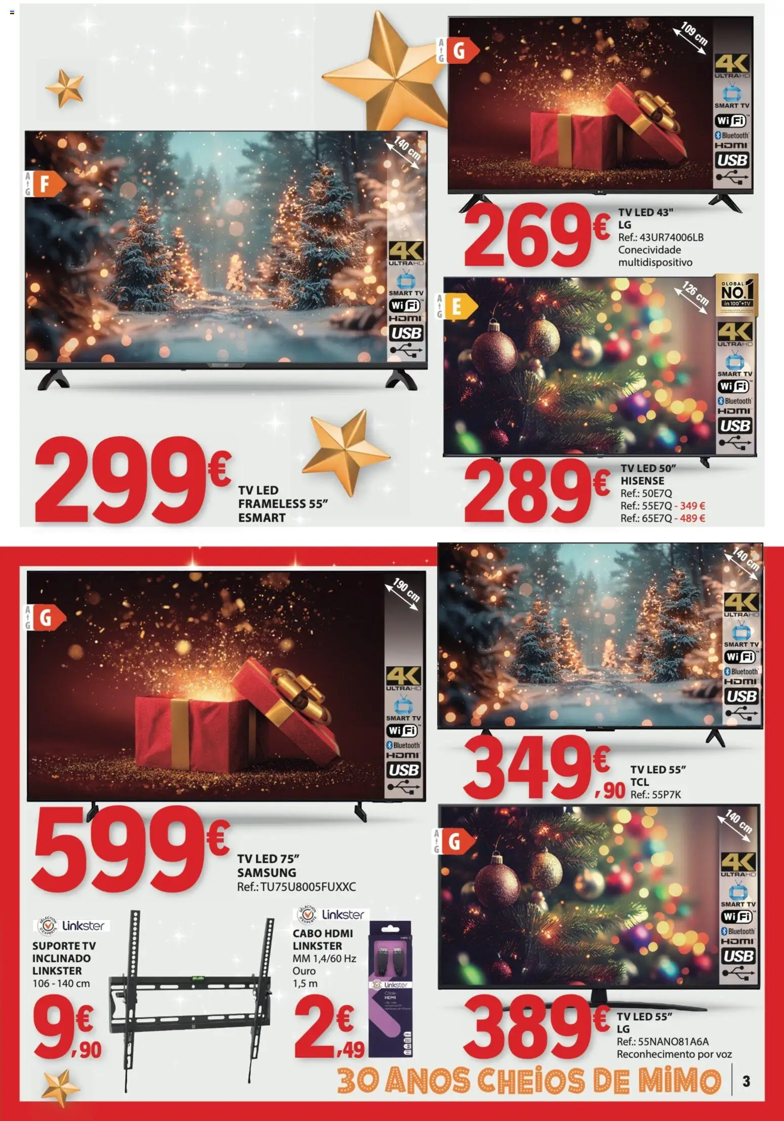 E.Leclerc folheto │ válido de 25.11.2025 | Página: 3 | Produtos: Cabo, Tv led