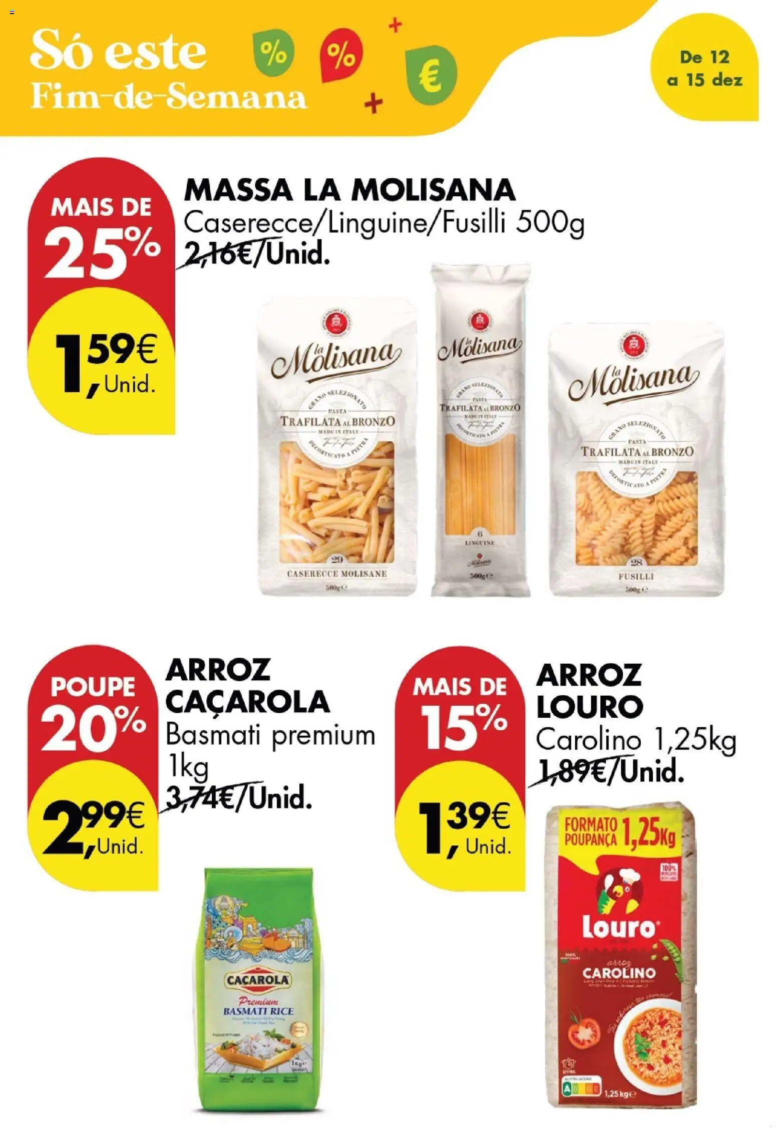 Pingo Doce Poupe este Fim de Semana │ válido de 12.12.2025 | Página: 20 | Produtos: Louro, Arroz, Massa