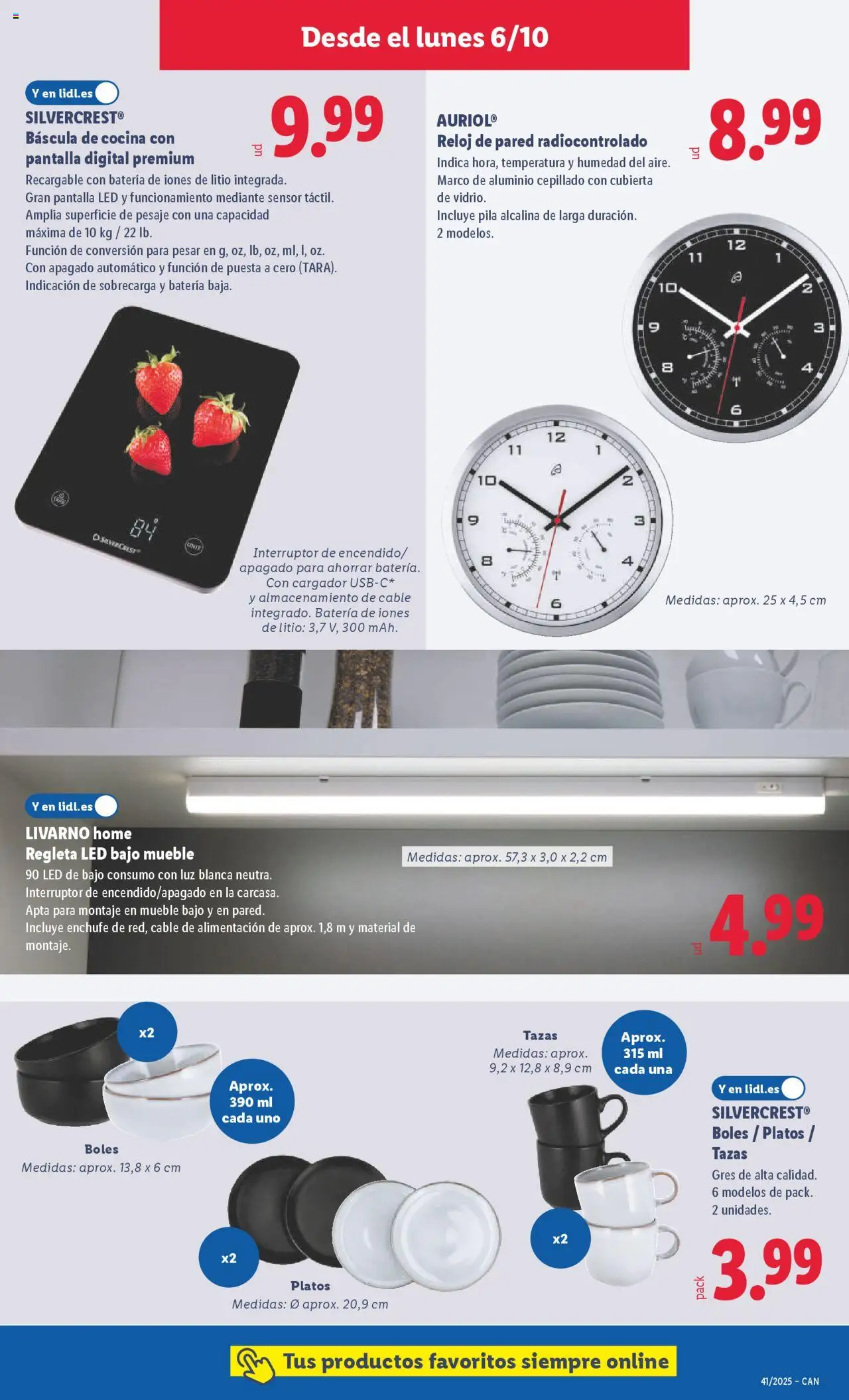 Lidl - Canarias │ válido desde el 06.10.2025 | Página: 9 | Productos: Cable, Marco, Enchufe, Batería