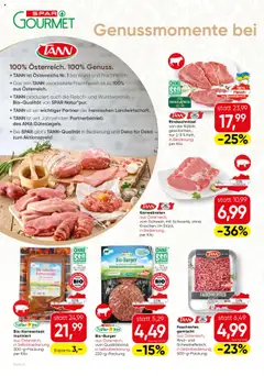 SPAR Gourmet Flugblatt gültig ab 14.08.2025 | Seite: 4 | Produkte: Wurst, Rindfleisch