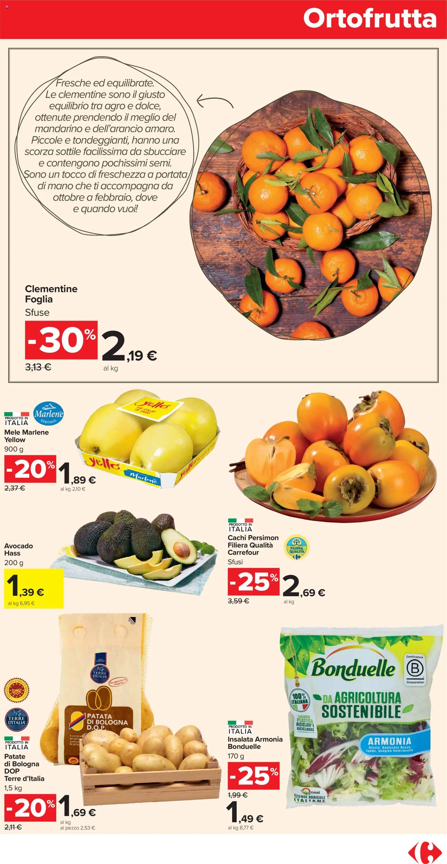 Volantino Carrefour del 04.11.2025 | Pagina: 7 | Prodotti: Mele, Avocado, Patate, Cachi