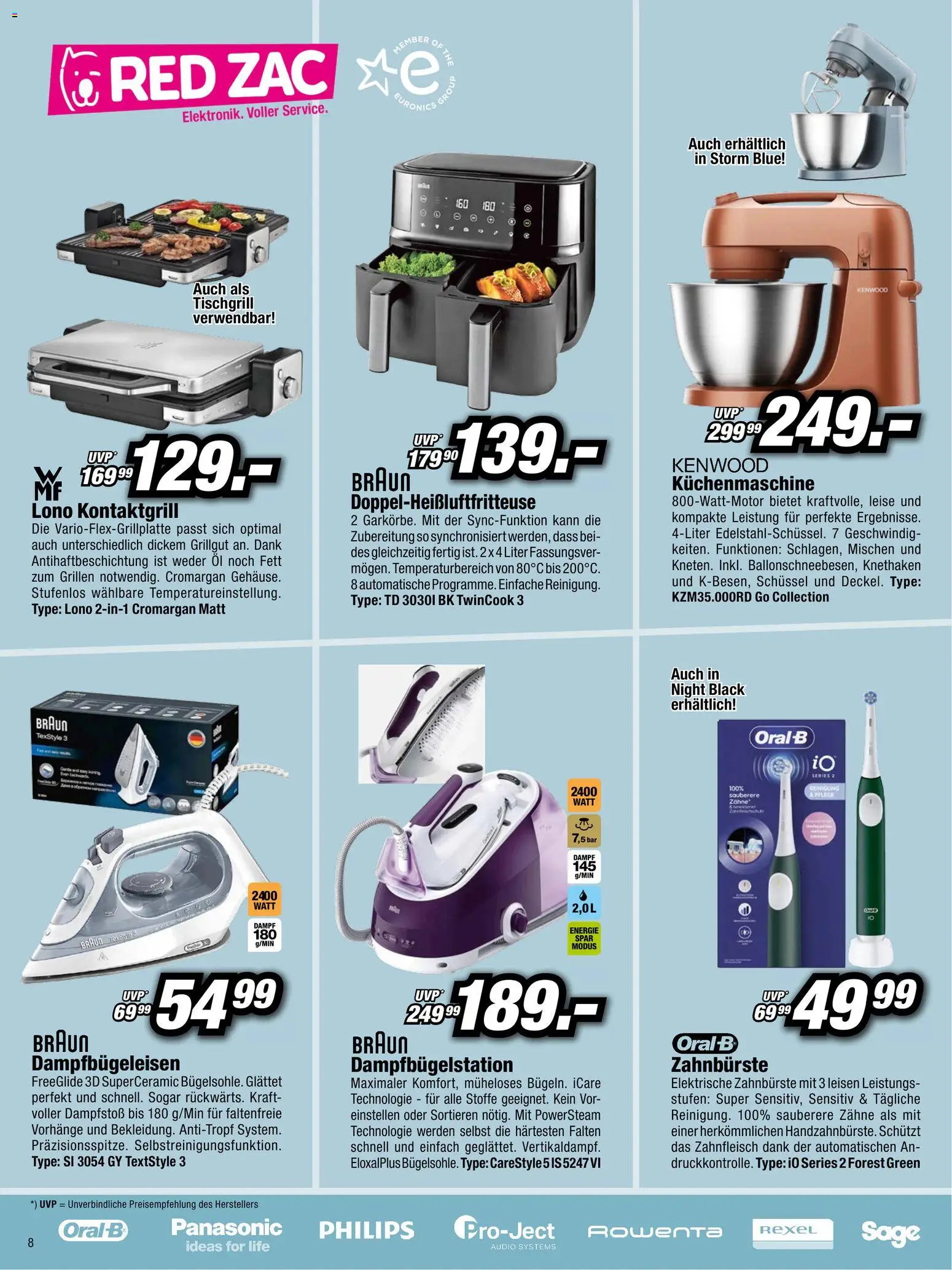 RED ZAC Flugblatt gültig ab 23.02.2026 | Seite: 8 | Produkte: Audio, Elektrische zahnbürste, Öl, Zahnbürste