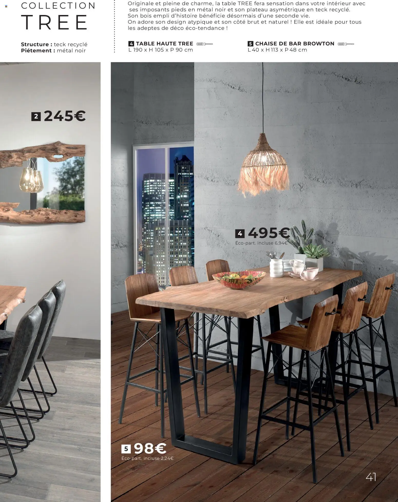 {H1} | Page: 41 | Produits: Plateau, Table, Chaise, Chaise de bar