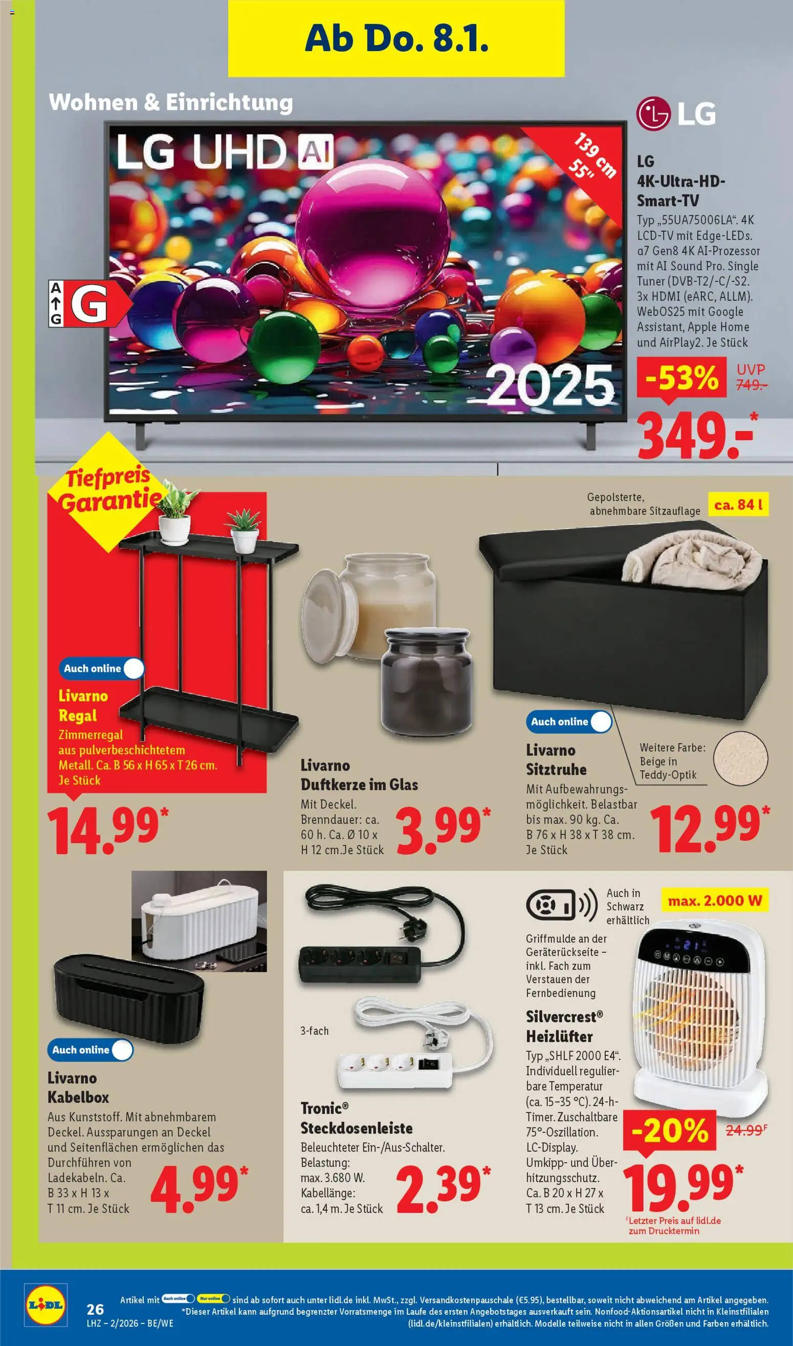 Lidl Prospekt Hilders – gültig ab 05.01.2026 | Seite: 36 | Produkte: LG, Regal, Apple