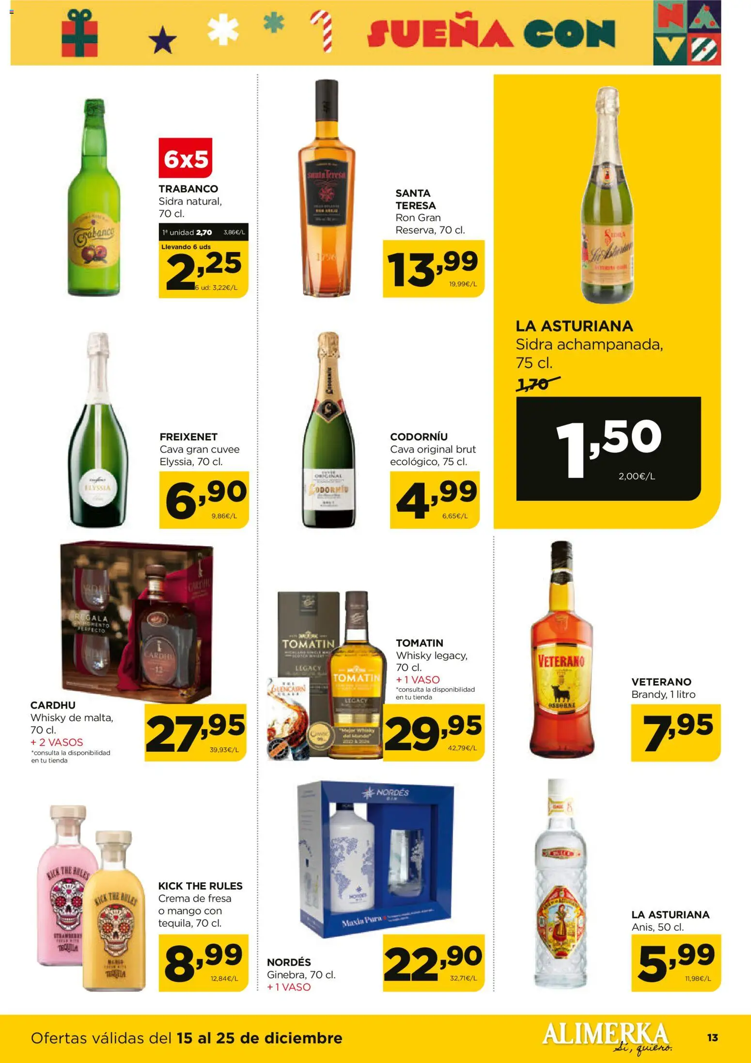Alimerka folleto │ válido desde el 15.12.2025 | Página: 13 | Productos: Ron, Vasos, Whisky, Ρούτερ