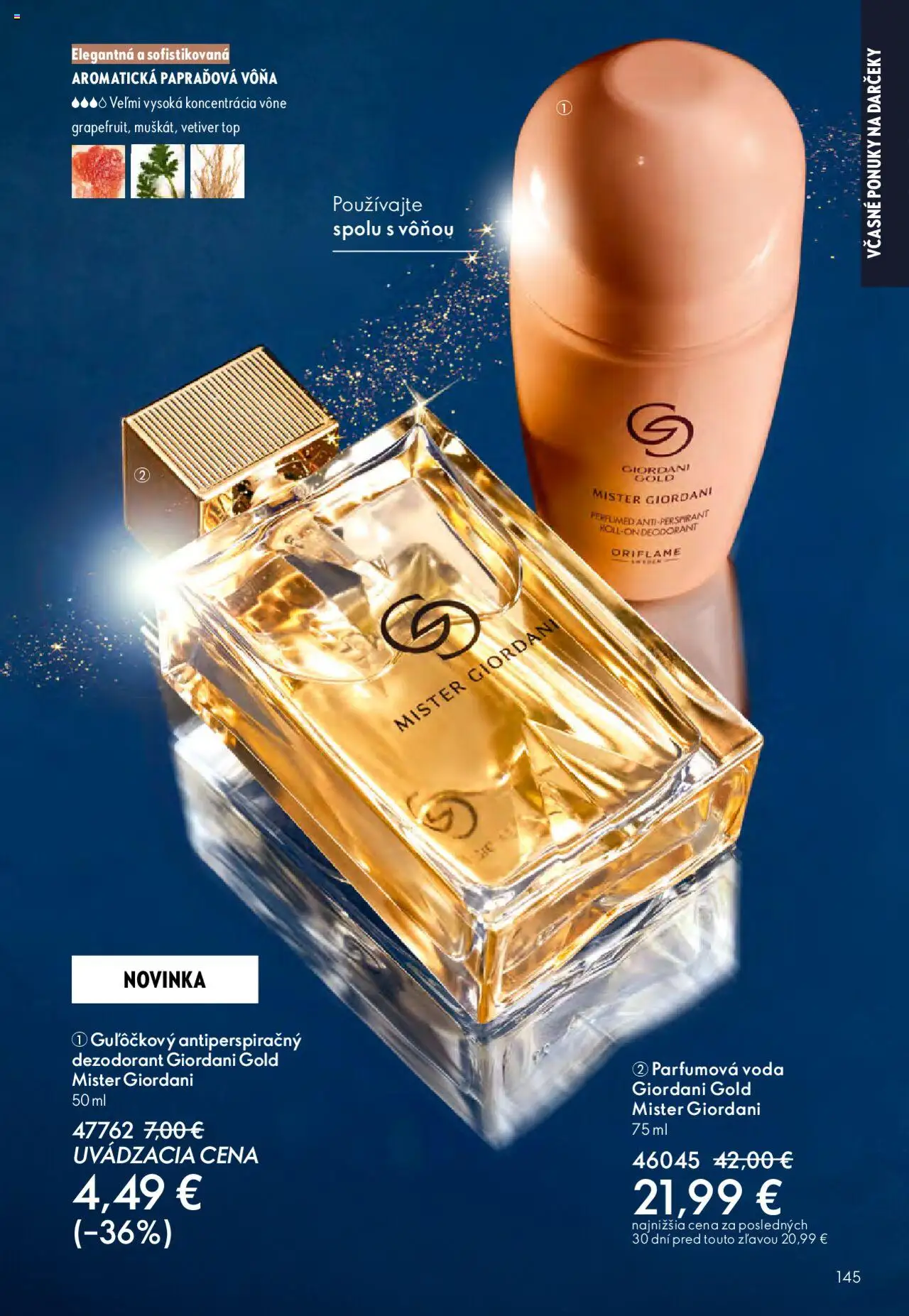 Nové Oriflame akcie – leták je platný od 22.10.2025 | Strana: 145 | Produkty: Dezodorant, Antiperspirant, Voda